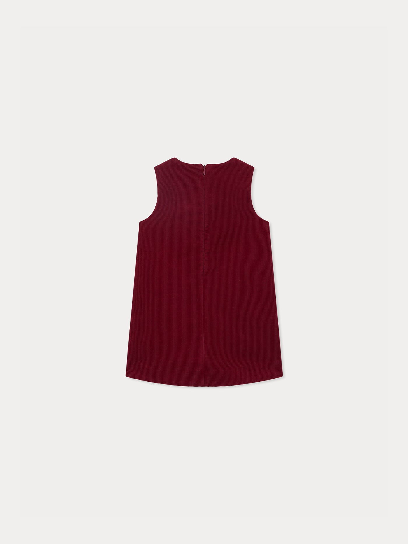 Jolla cherry embroidered corduroy dress