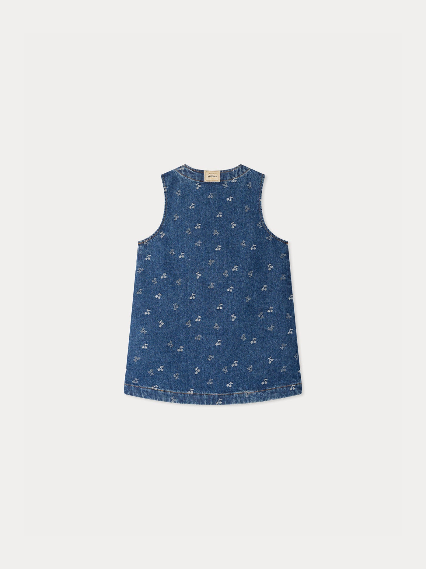 Jette dress in cherry jacquard denim