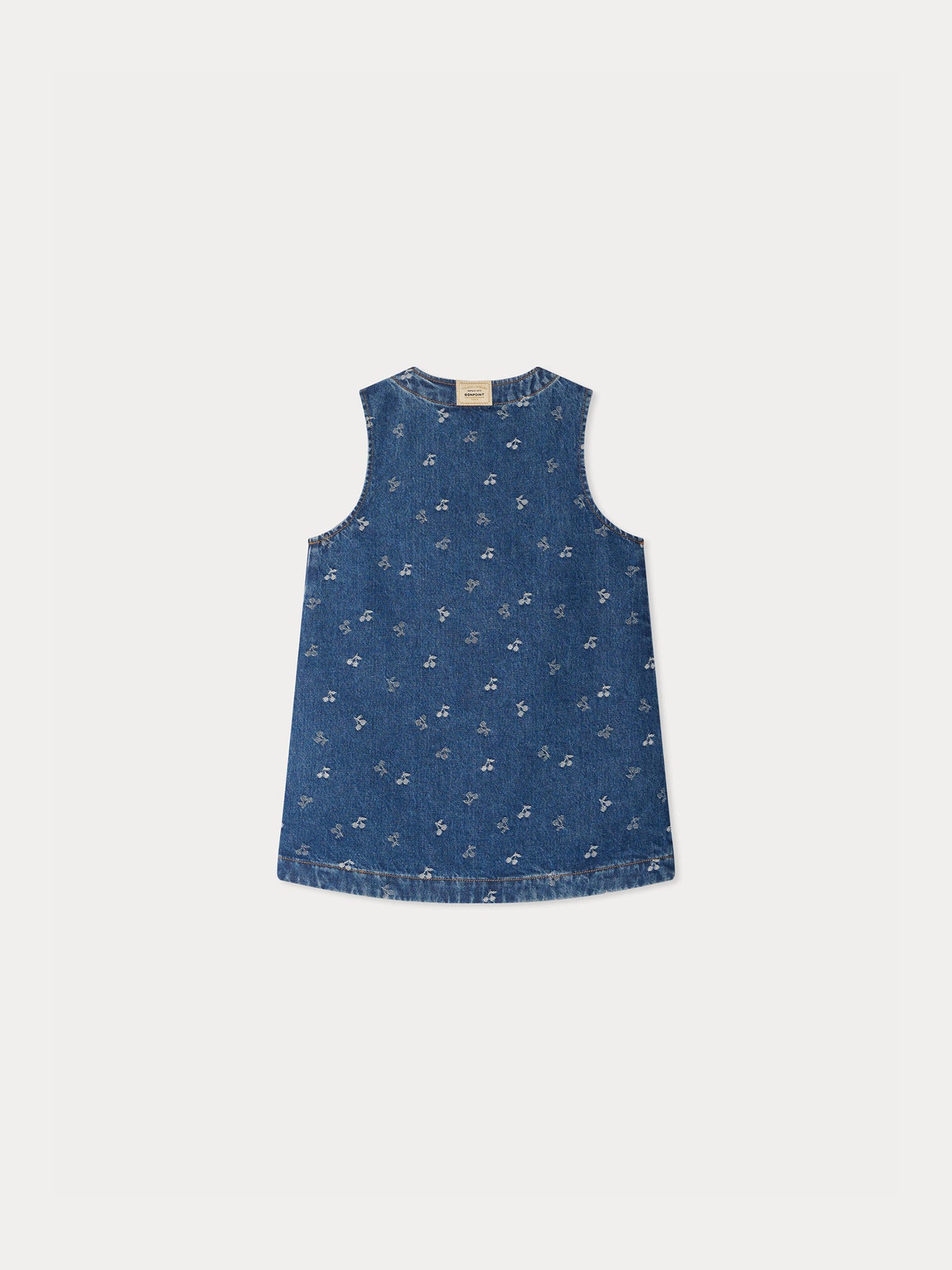 Jette dress in cherry jacquard denim