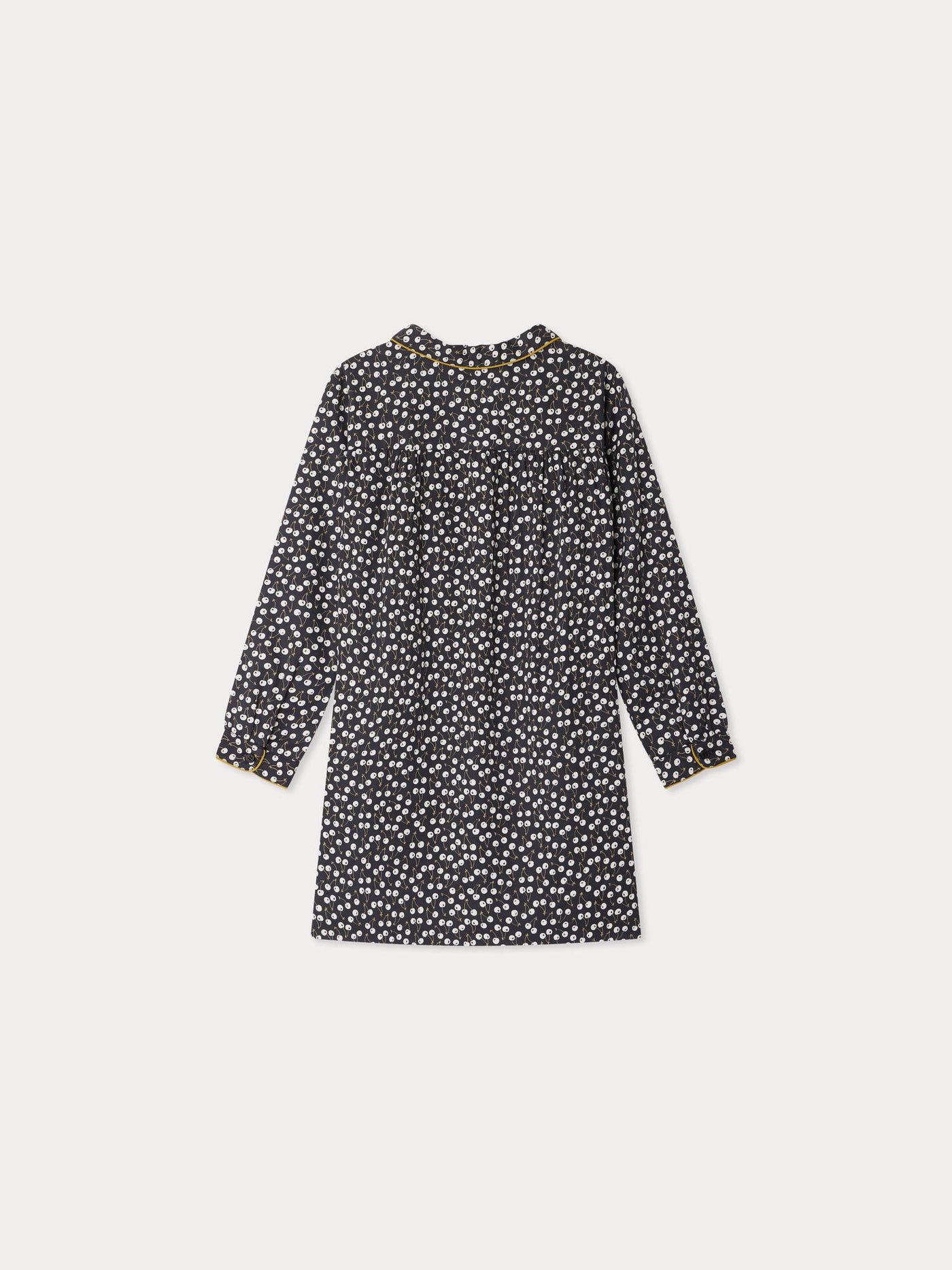 Dorothée dress with cherry print in organic cotton twill