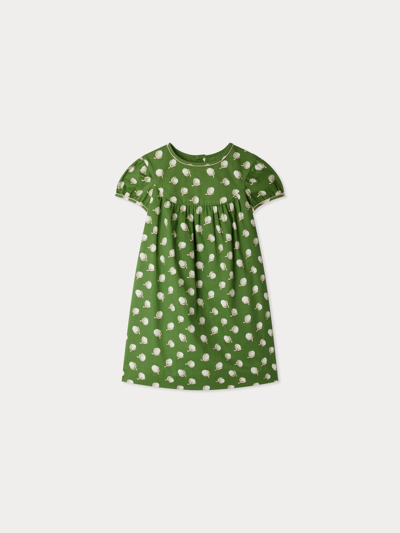 Alinda green cherry print dress