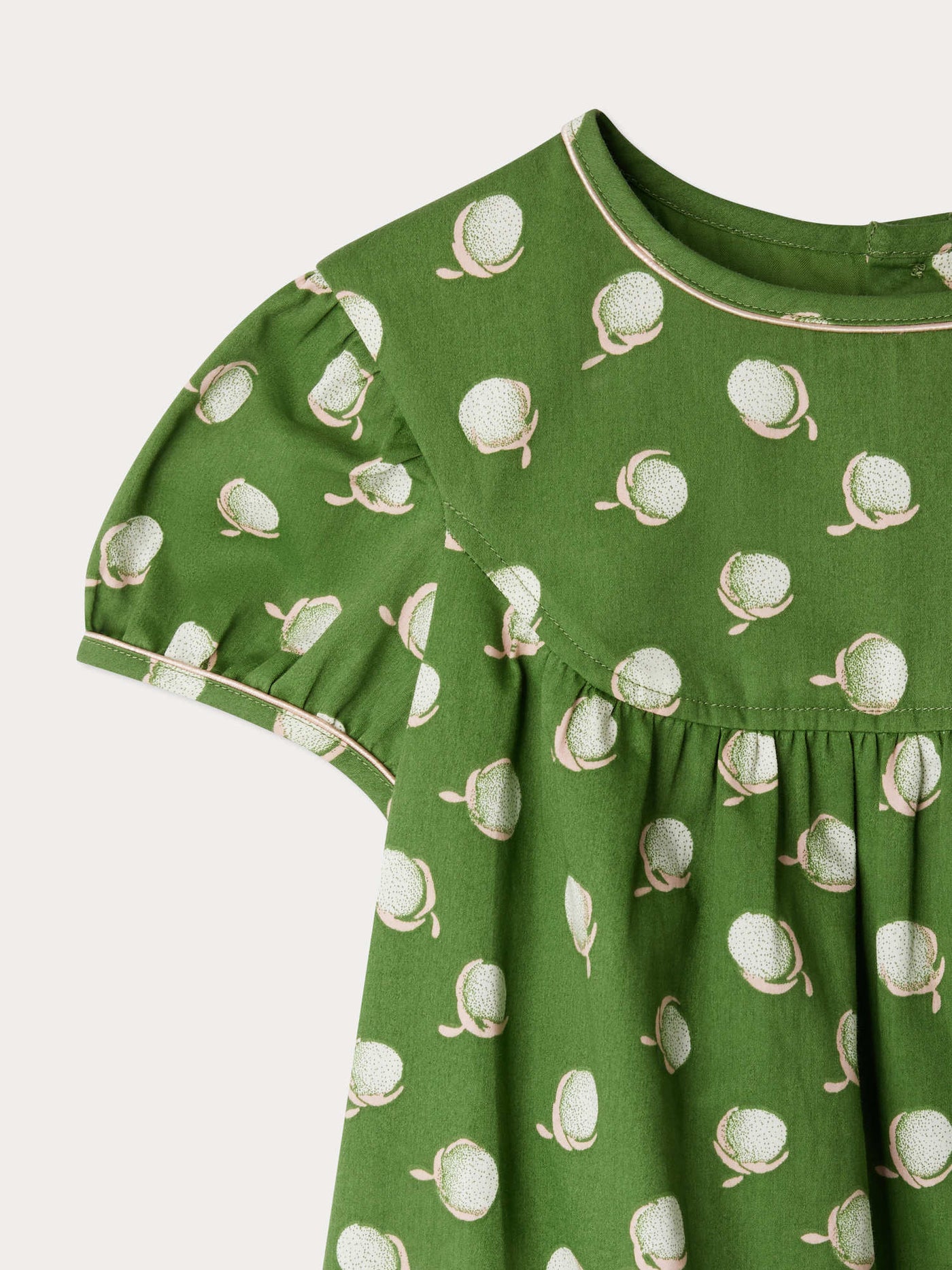 Alinda green cherry print dress