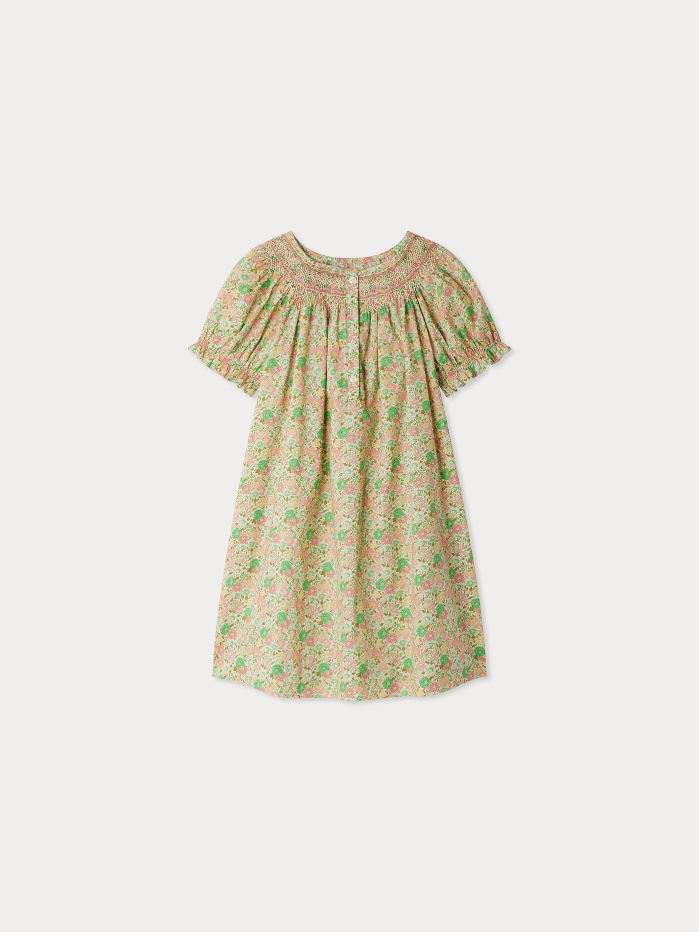 Jarah smocked dress made with Liberty fabrics