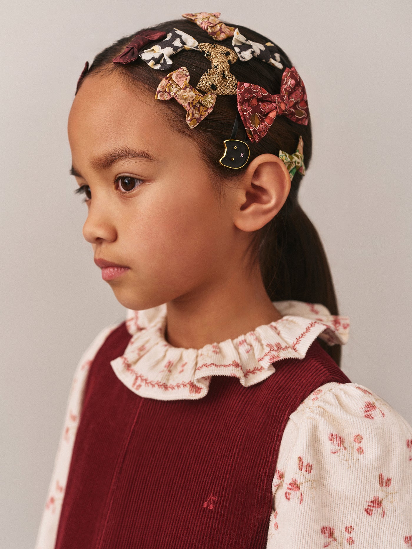 Miniclic silk barrette