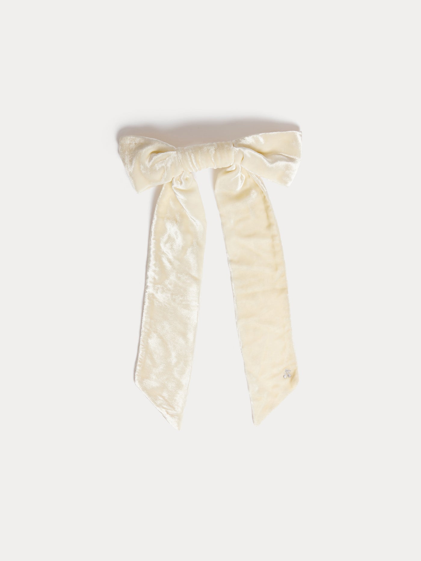 Domina hair clip in ivory velvet