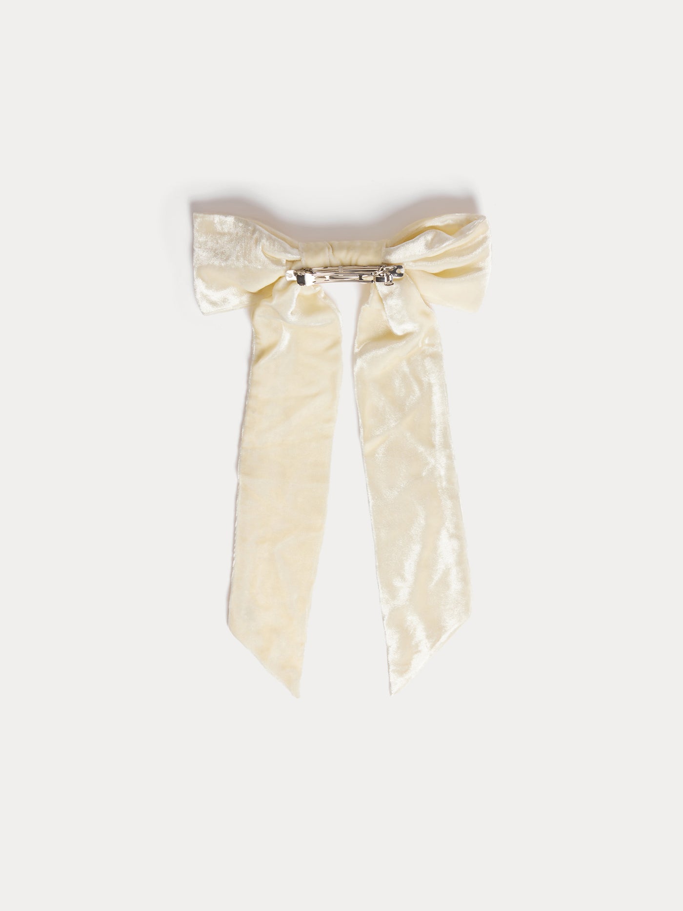 Domina hair clip in ivory velvet