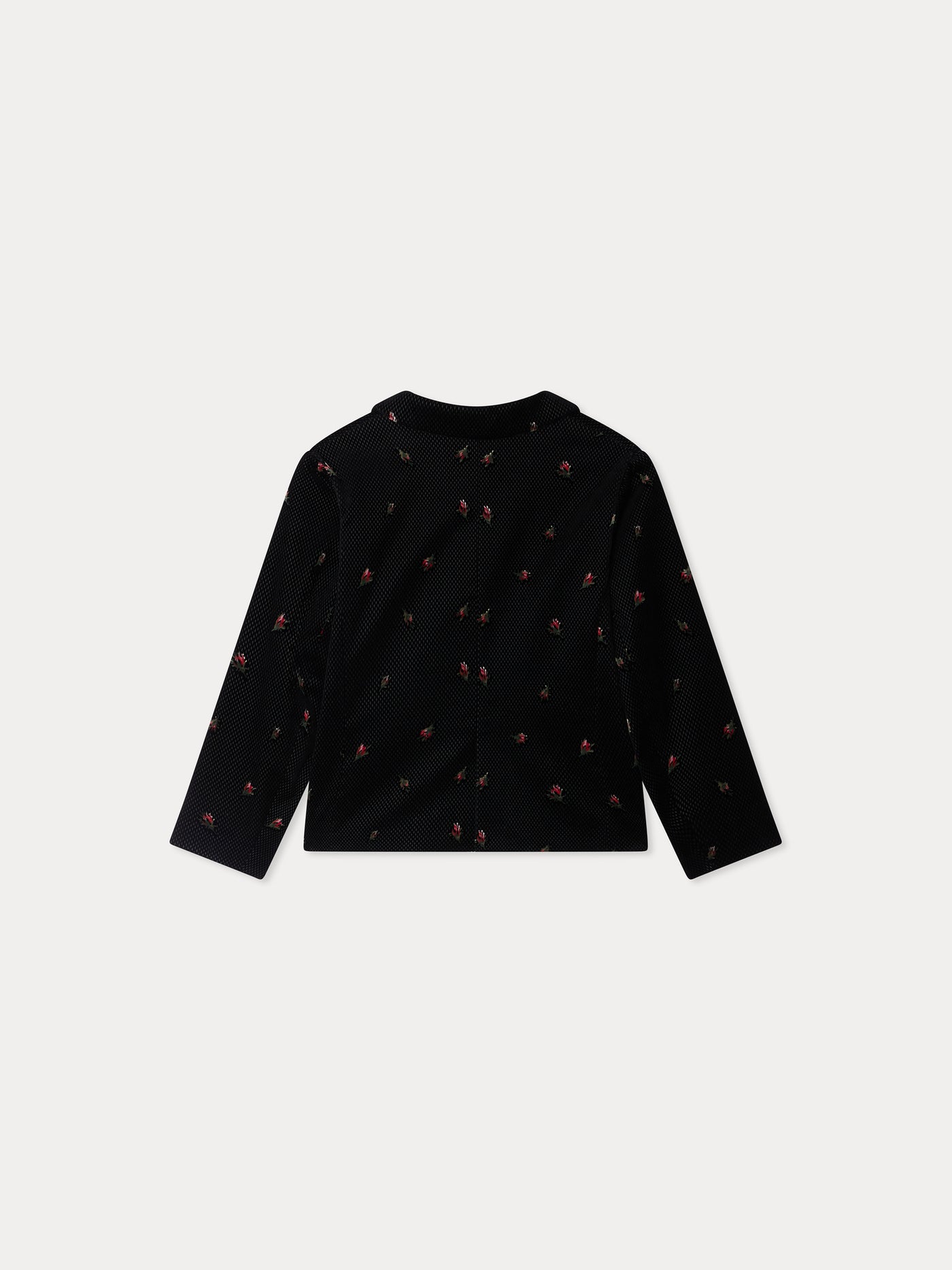 Floral print velvet jacket