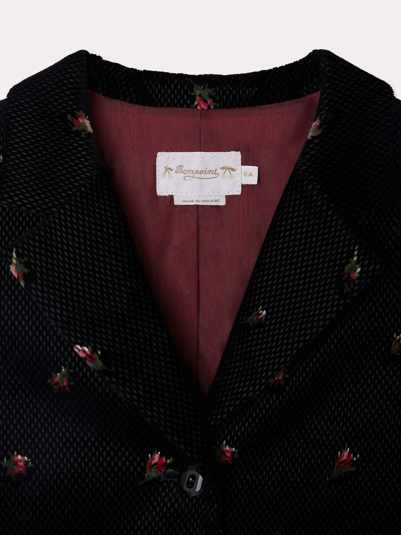 Floral print velvet jacket