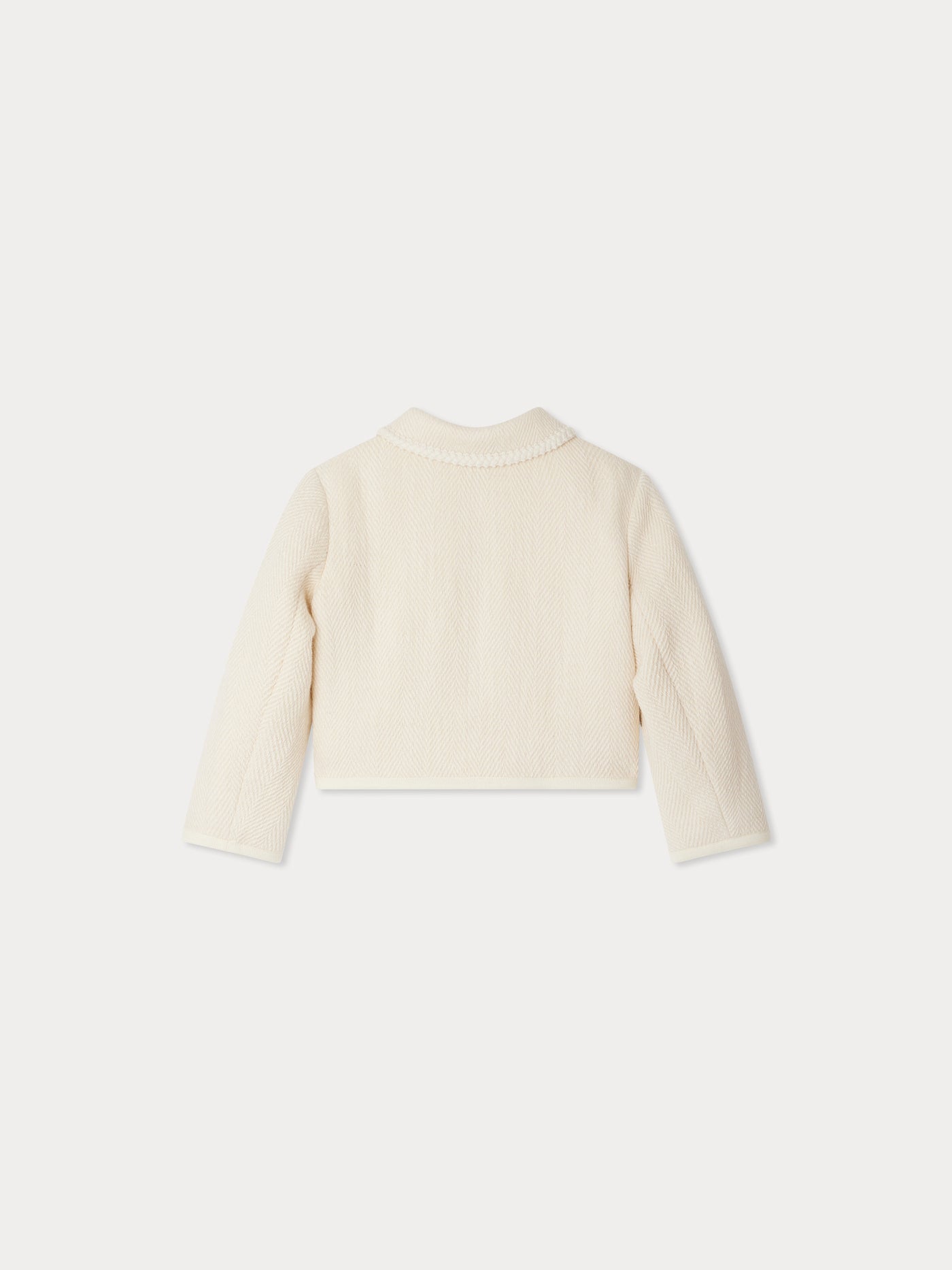 Janica jacket in cotton wool with herringbone pattern