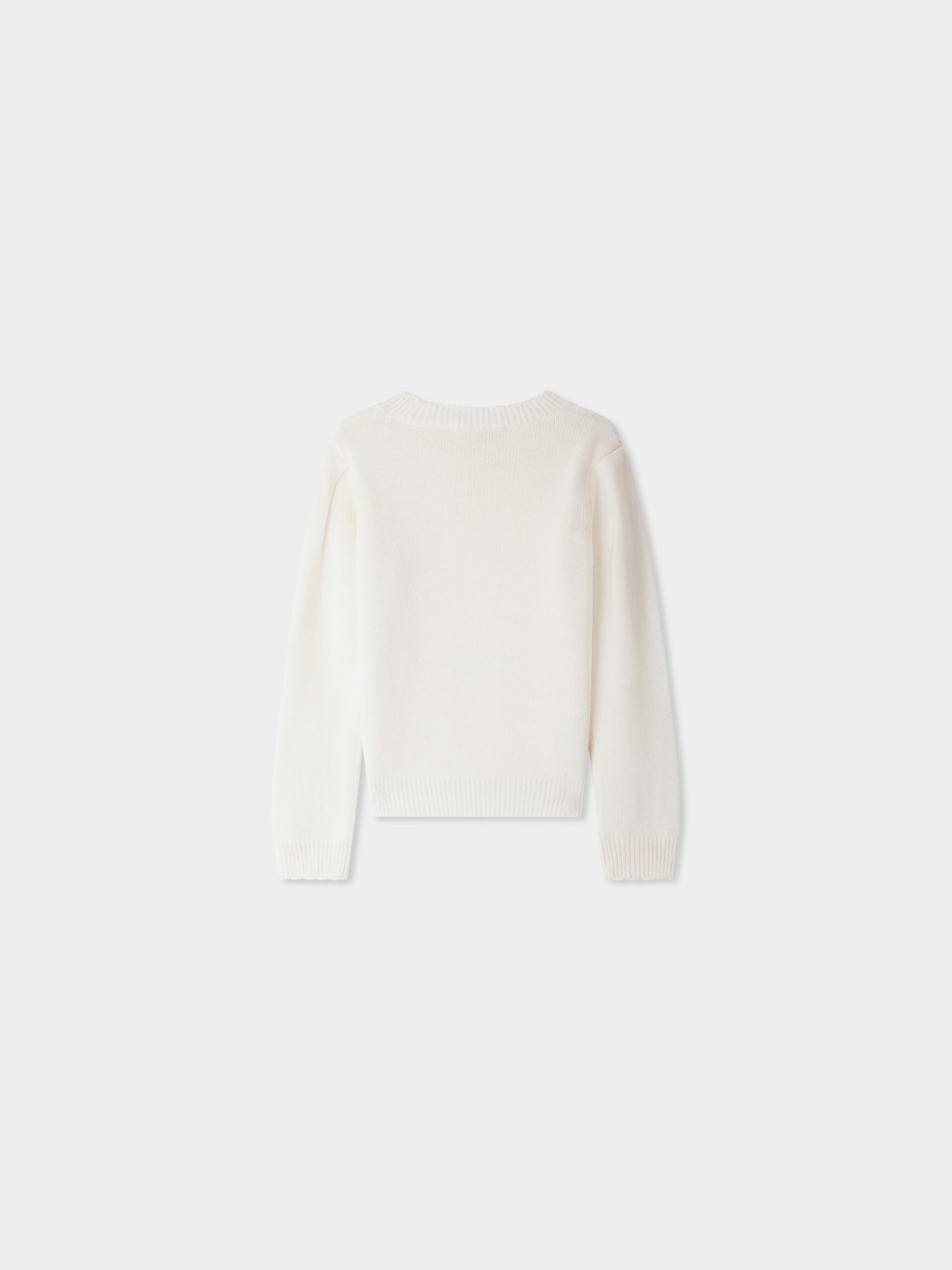 Justinio hand-embroidered cotton sweater with rhinestones and beads