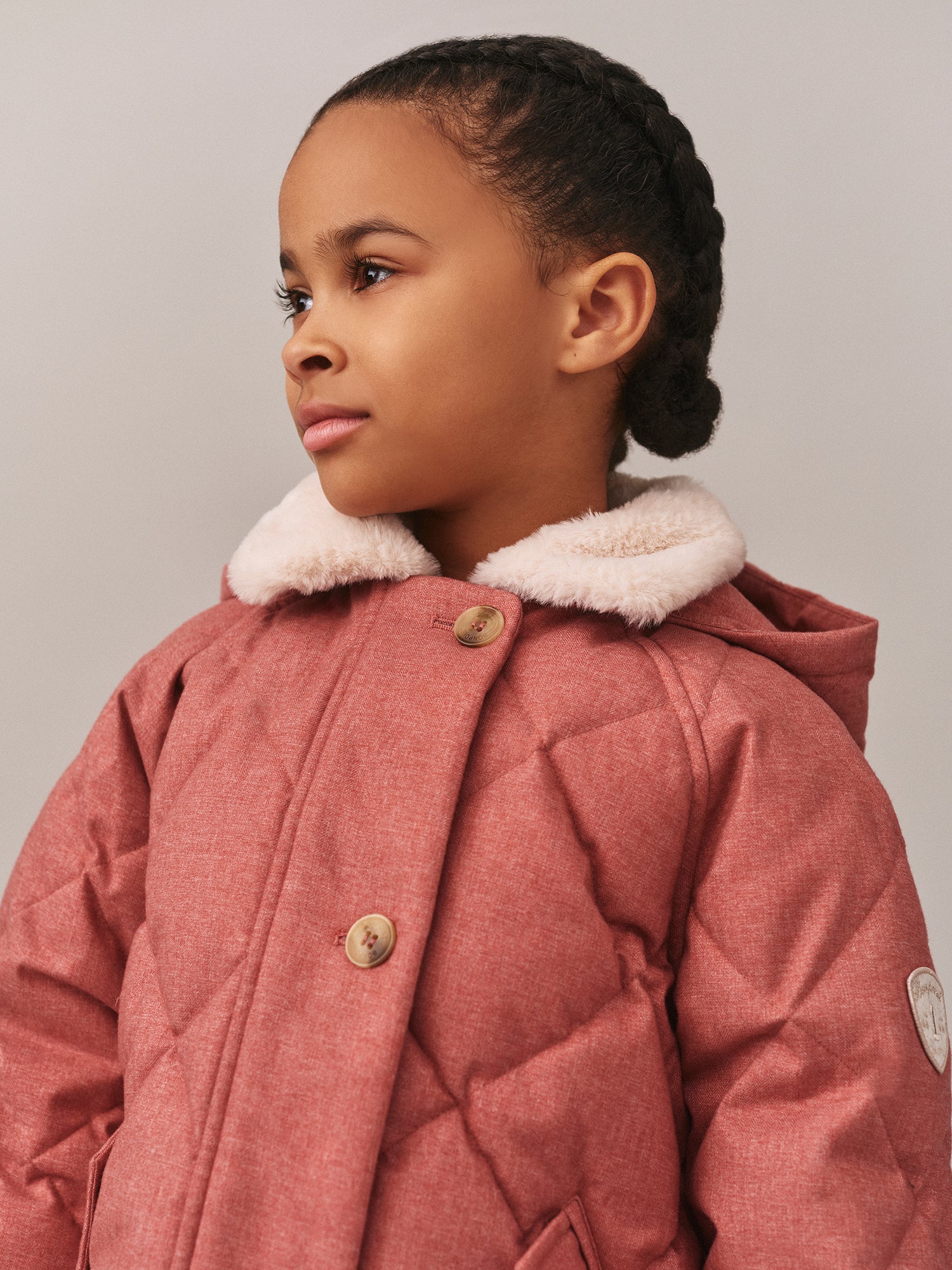 Janice down jacket with faux fur collar • Bonpoint