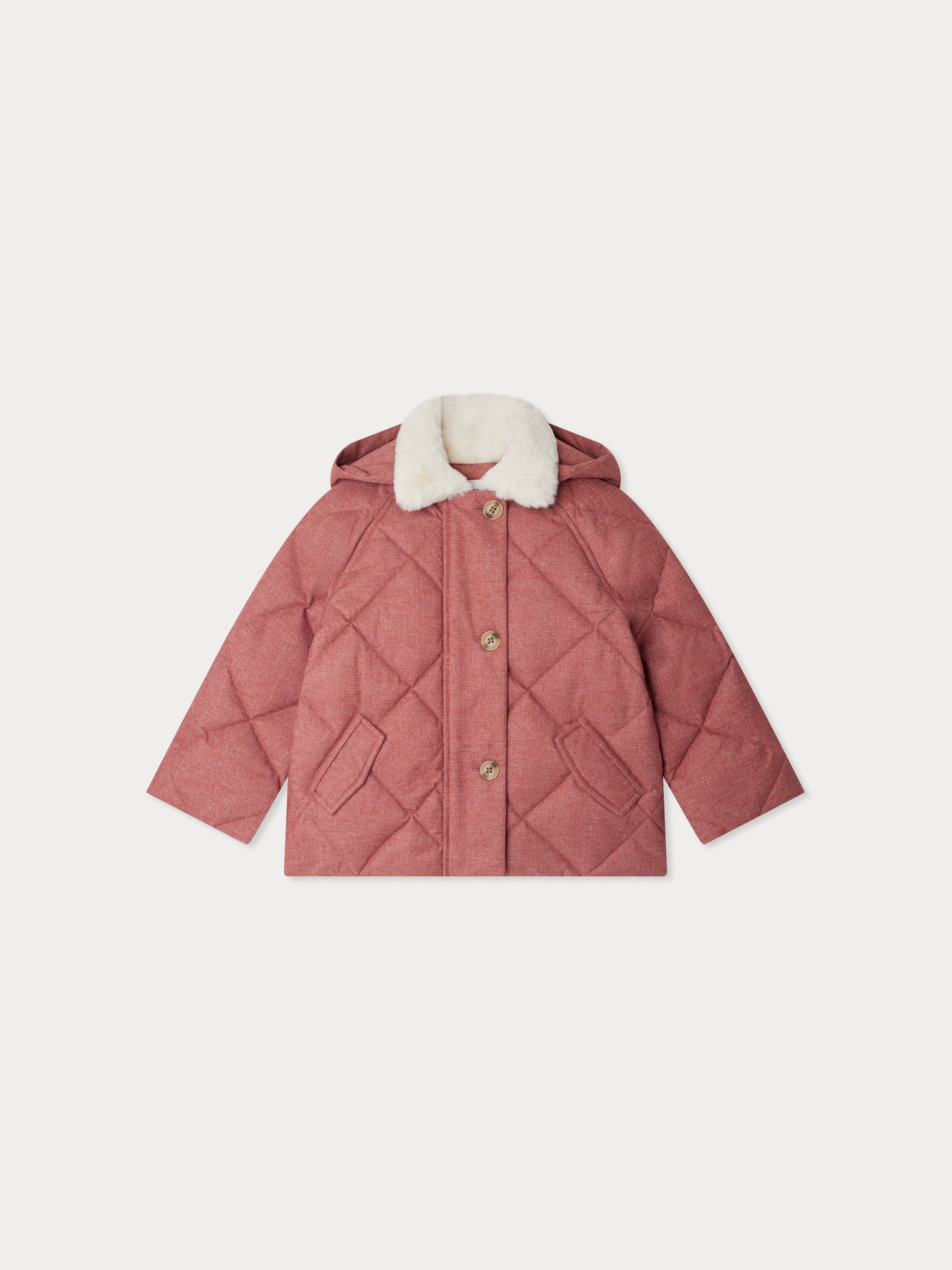 Janice down jacket with faux fur collar
