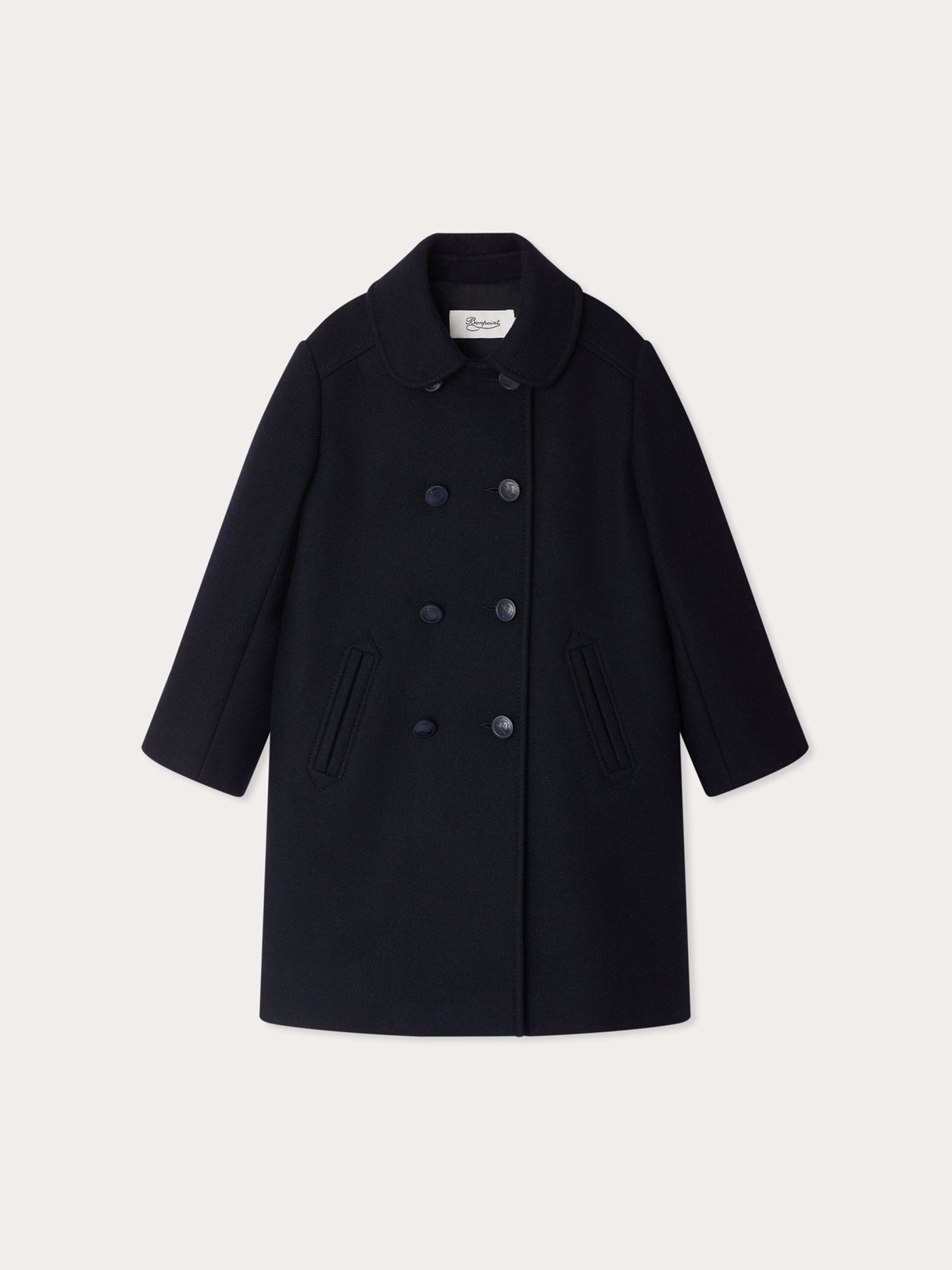 Joulia coat with pointed collar