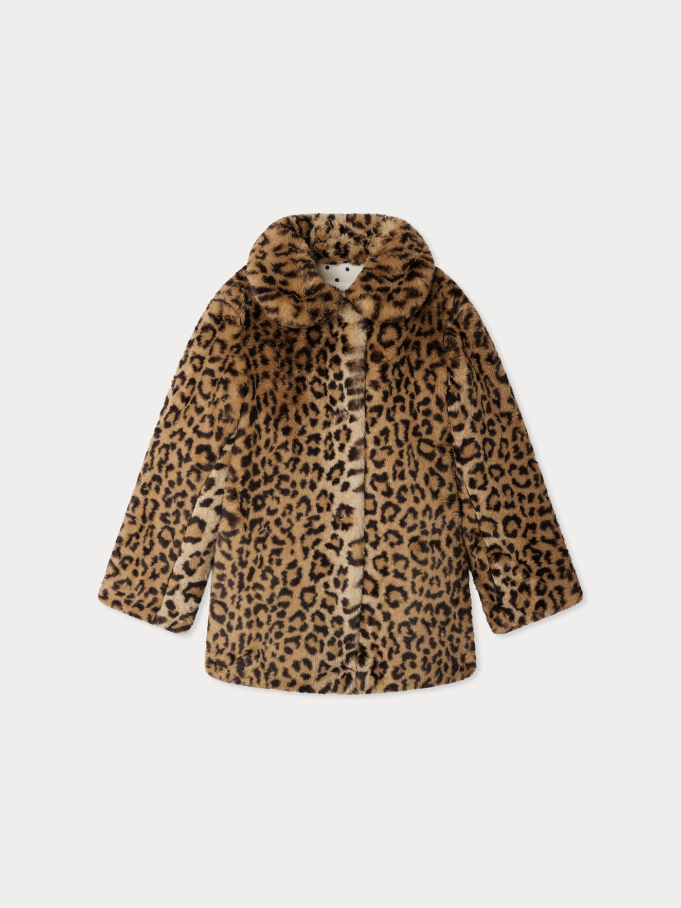 Doogie Leopard Print Faux Fur Coat