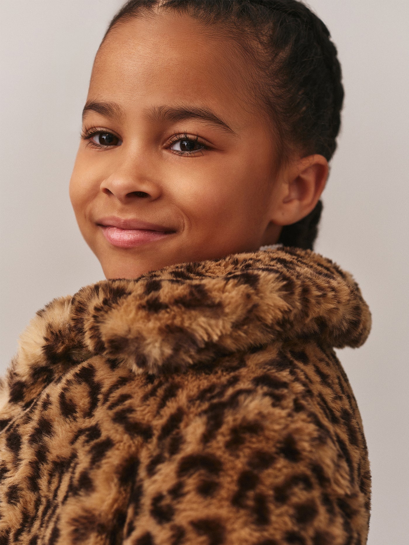 Doogie Leopard Print Faux Fur Coat