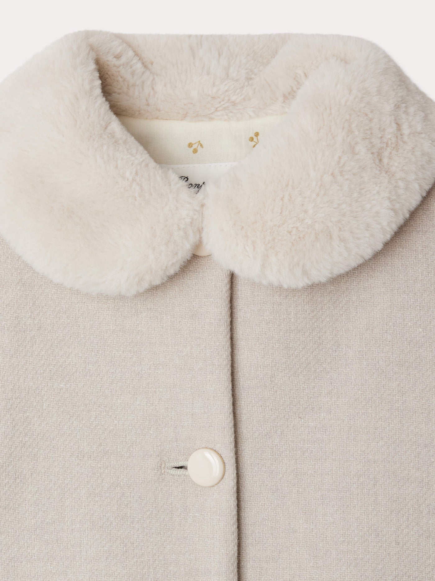 Favorite wool coat with faux fur collar