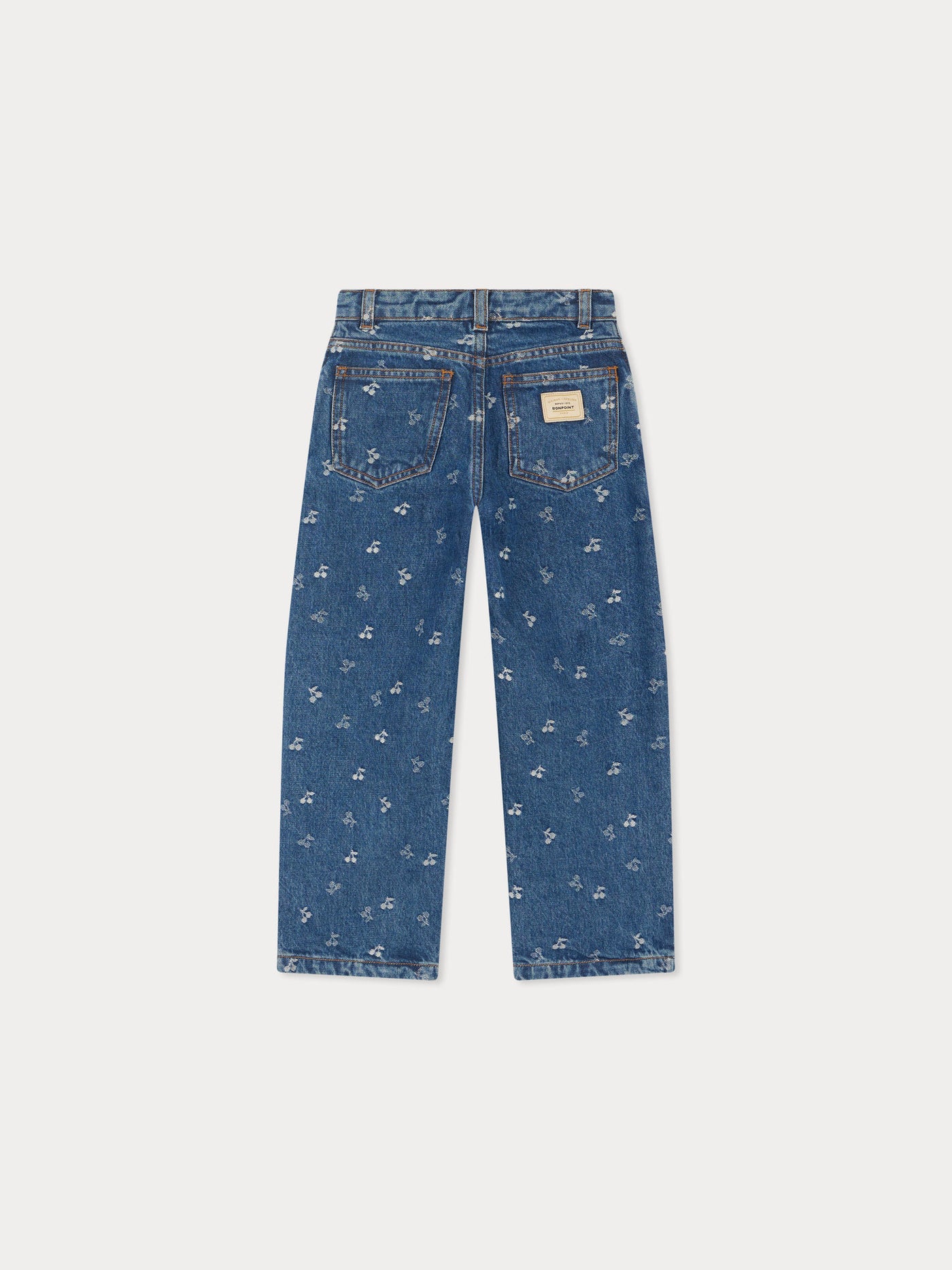 Jasmina pants in cherry jacquard denim