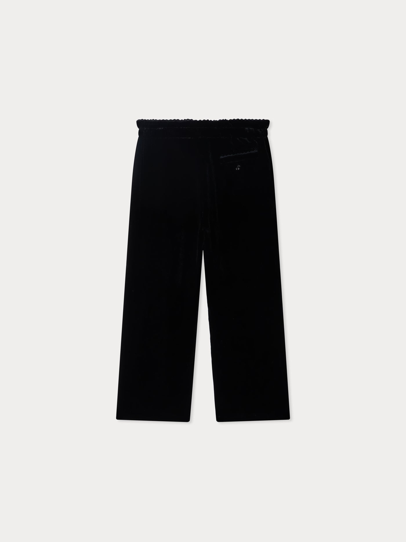 Jerinna elasticated waist silk velvet trousers