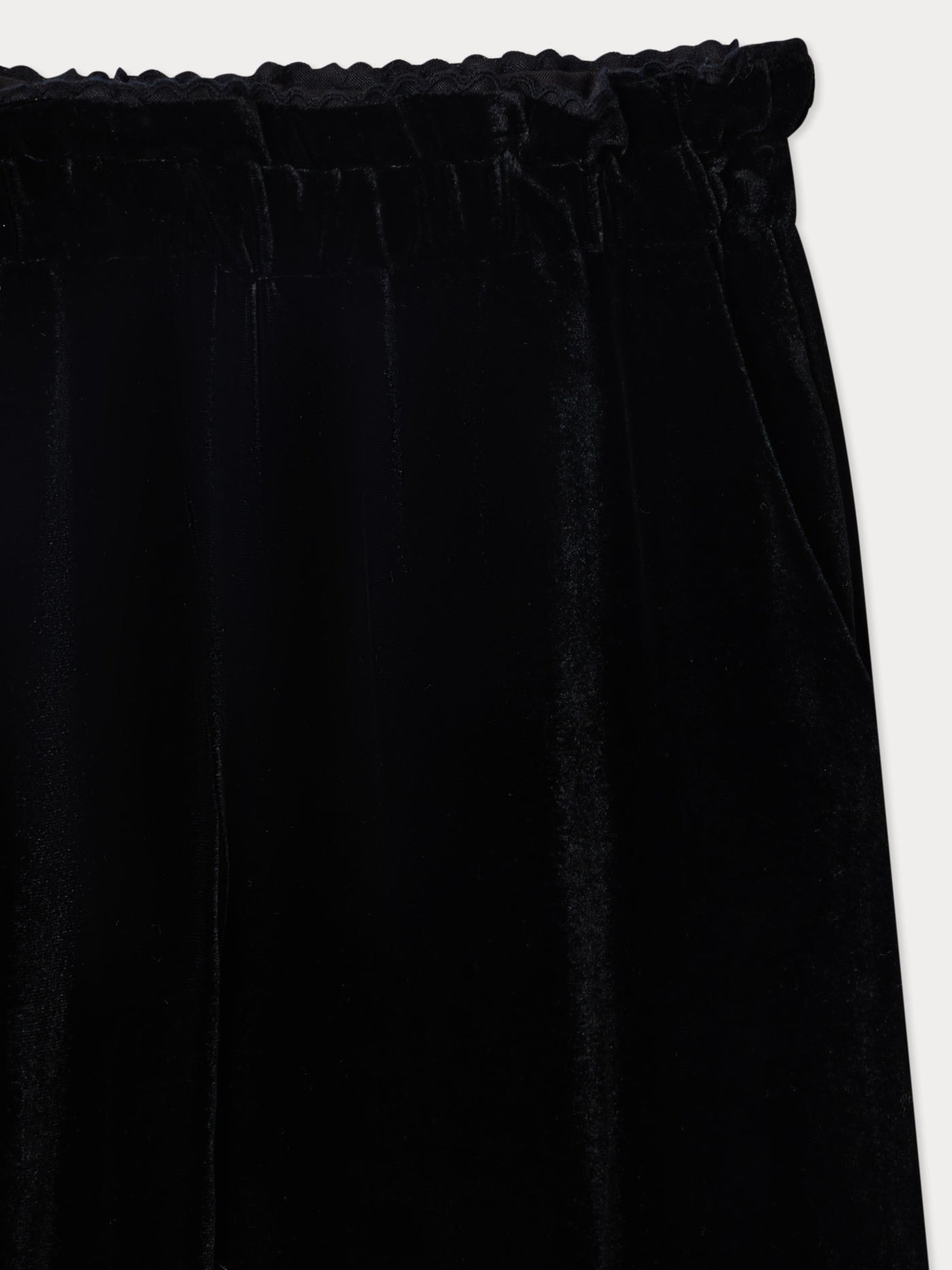 Jerinna elasticated waist silk velvet trousers