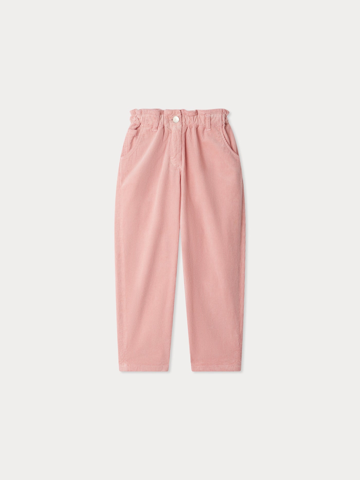 Sonie mom-fit pants in pink velvet