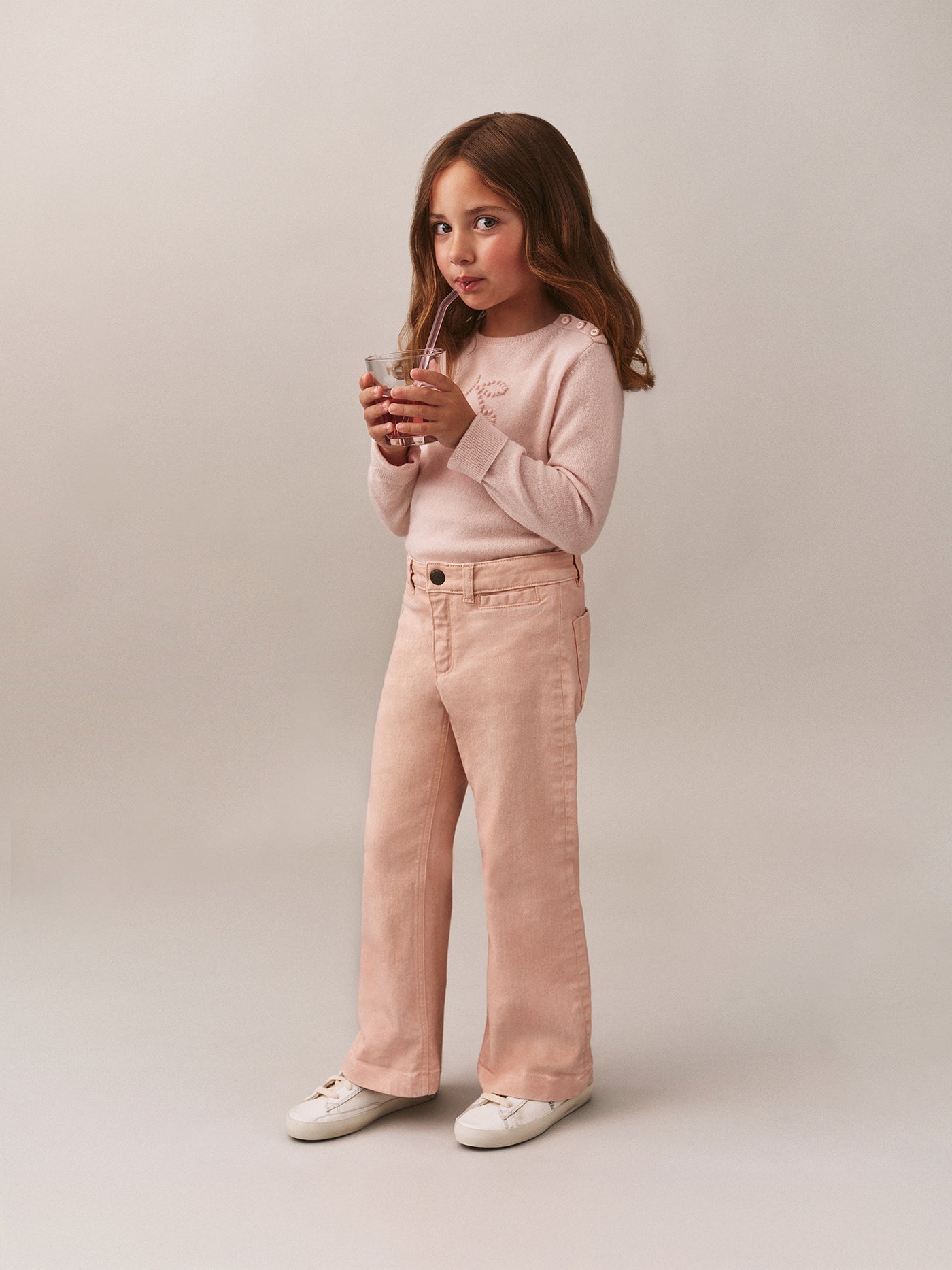 Gersande flare pants in organic cotton