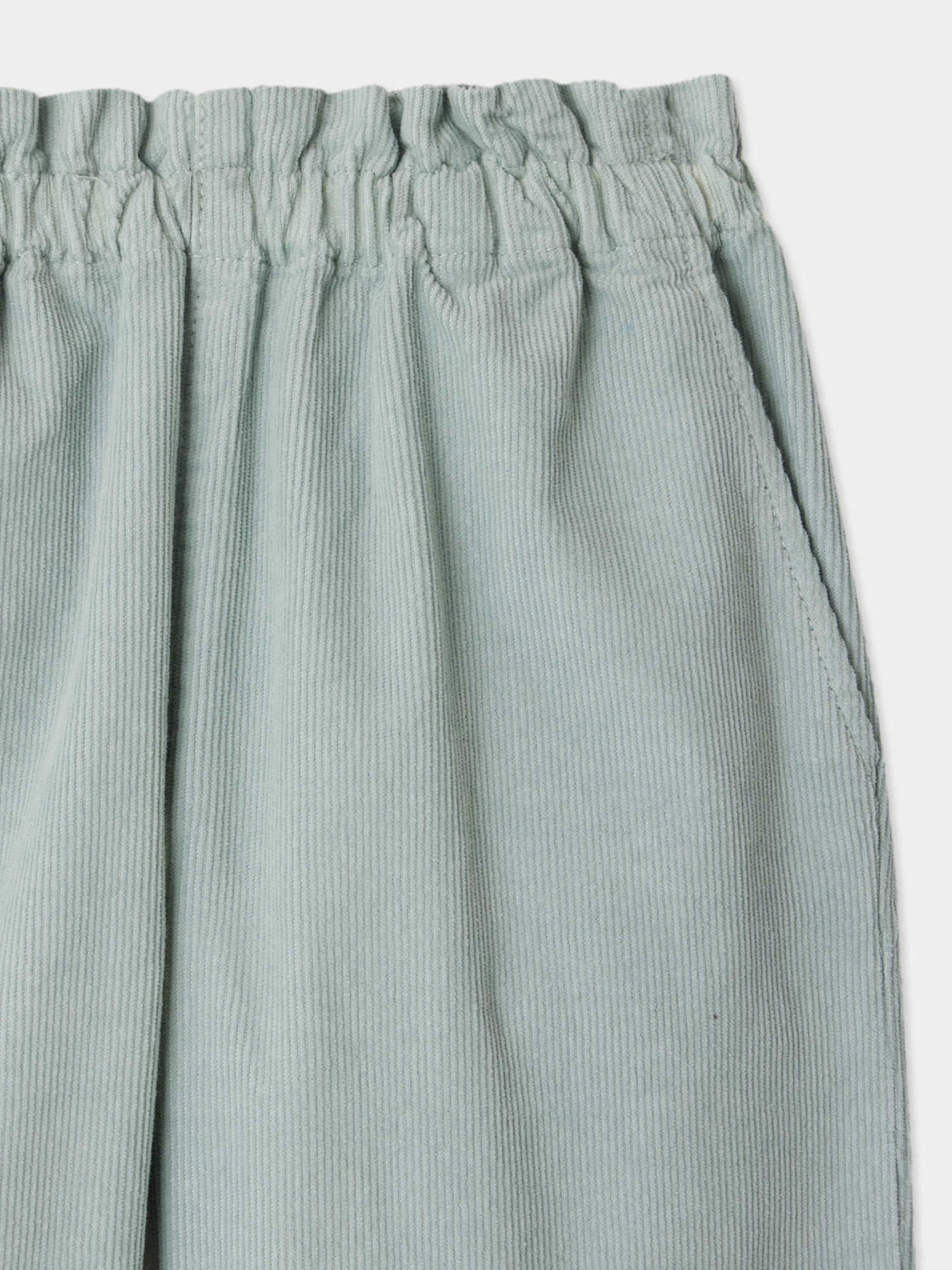 July pants with elasticated waist in organic cotton velvet