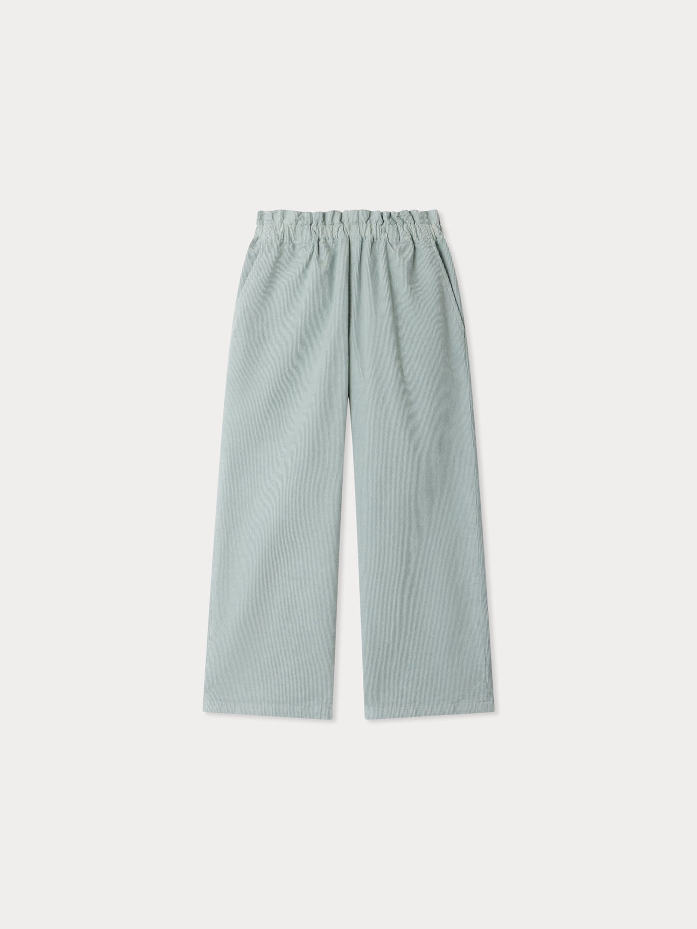 July pants with elasticated waist in organic cotton velvet
