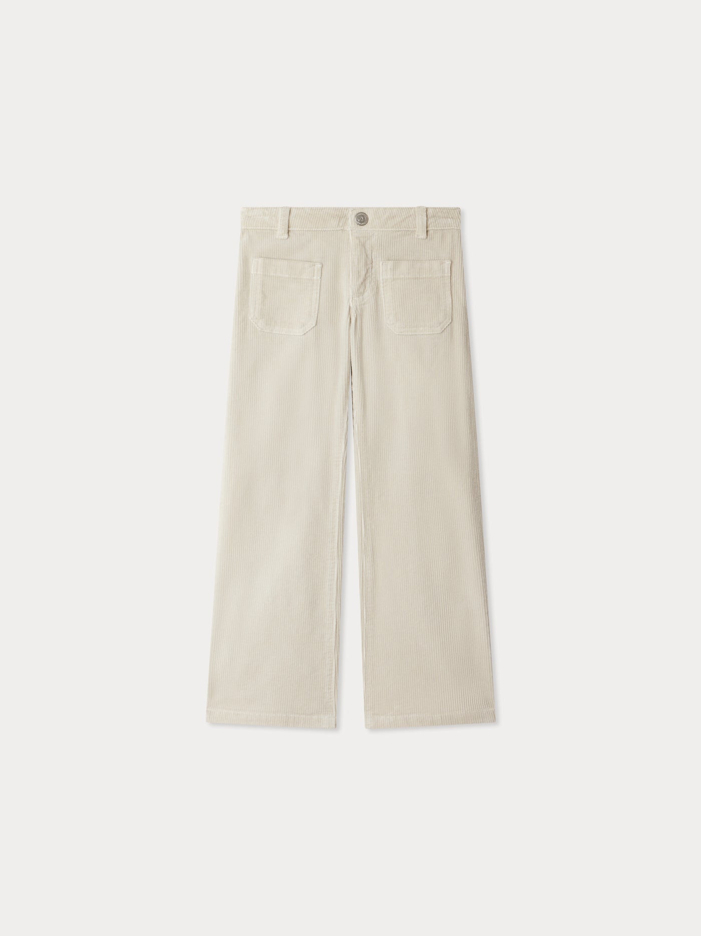 Jennifael straight pants in organic cotton velvet putty