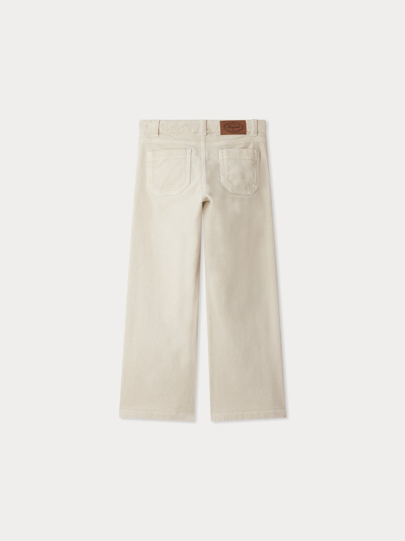 Jennifael straight pants in organic cotton velvet putty