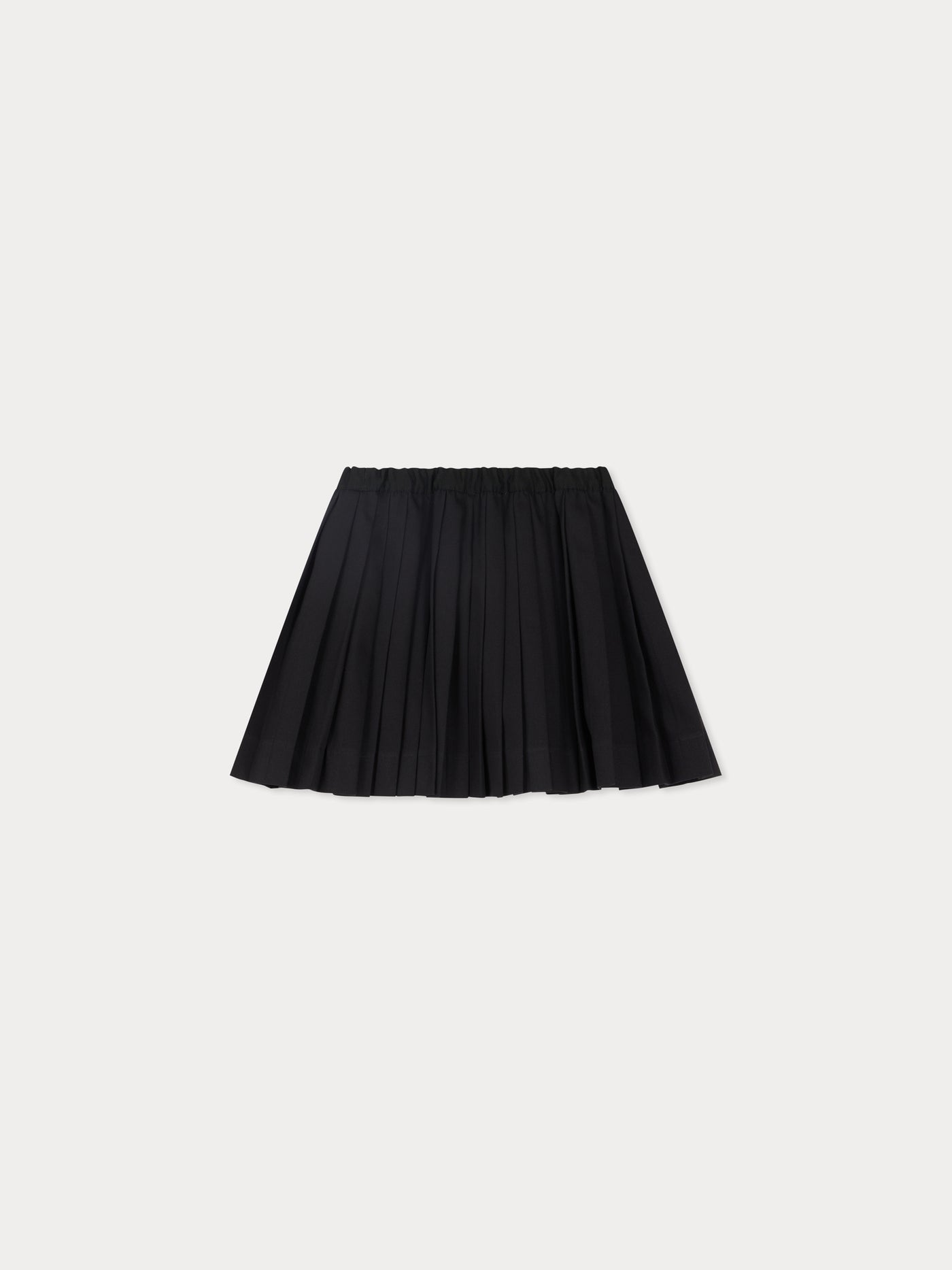 Jais elasticated pleated cotton skirt