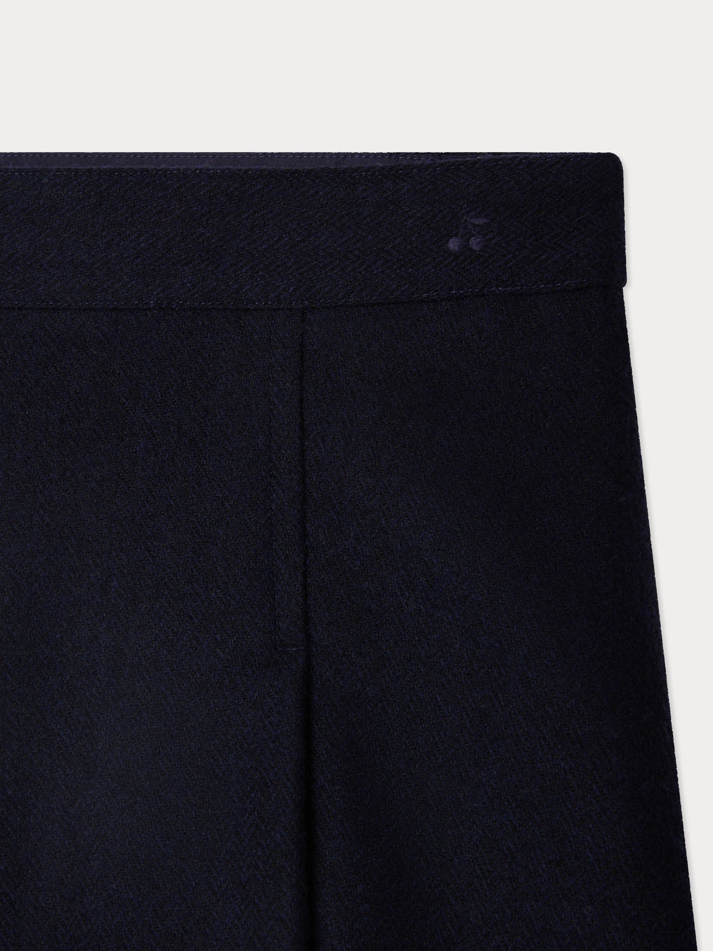 Jolène flat pleated wool trapeze skirt