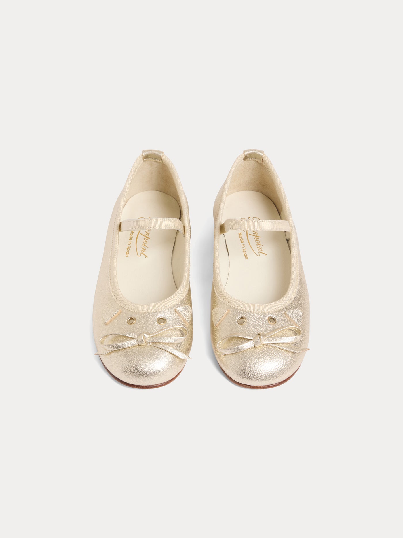 Joie gold leather ballerinas