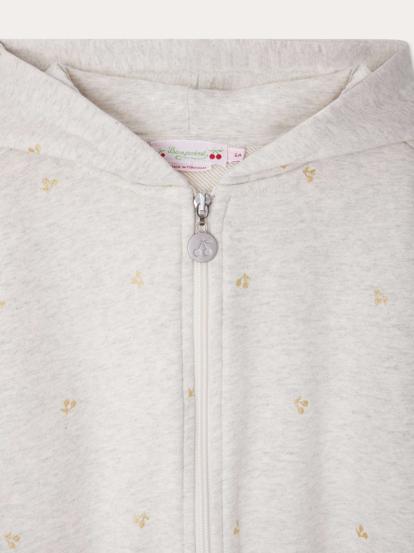 Talent organic cotton copper cherry print hoodie