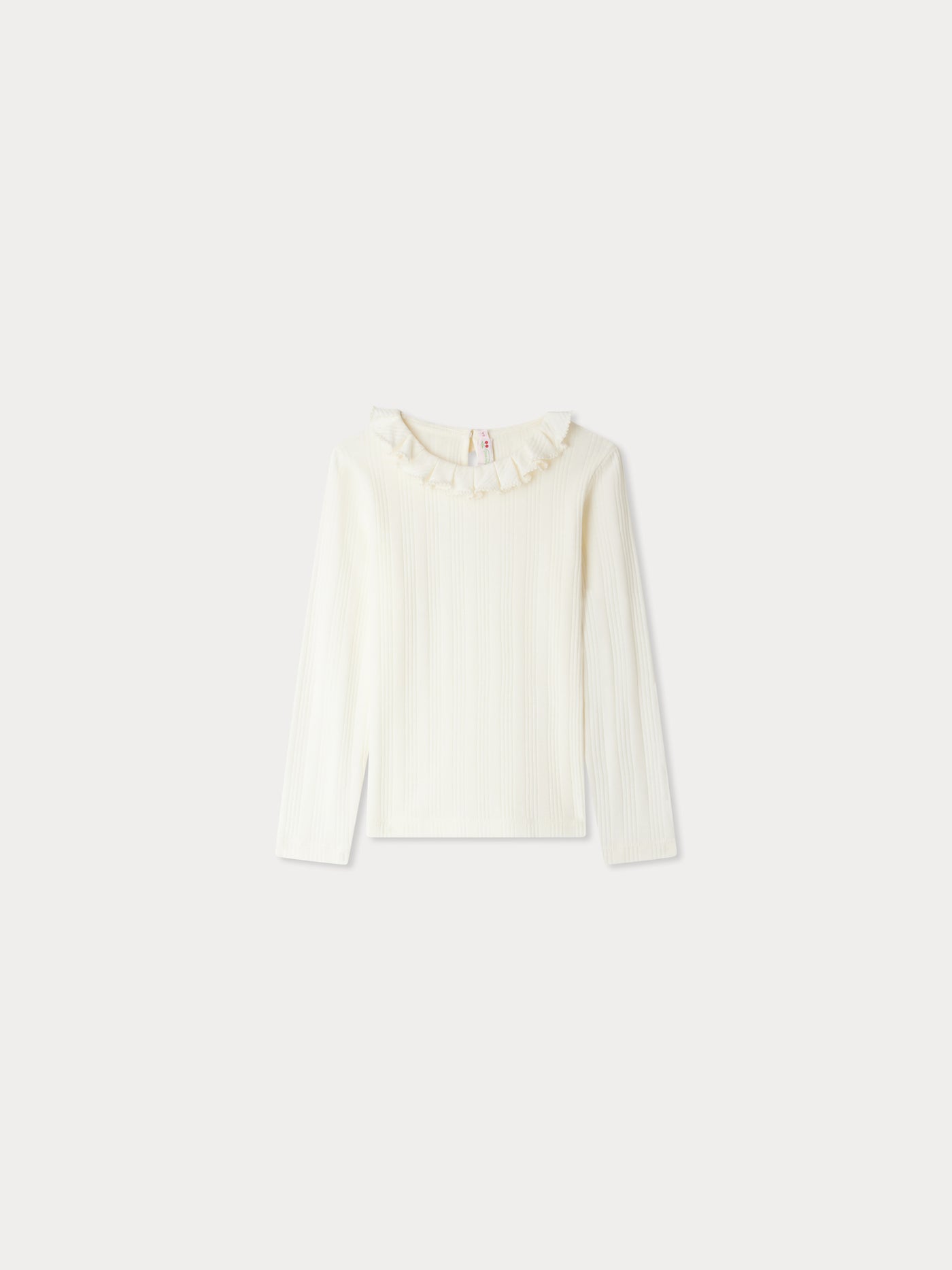 Bess organic cotton pleated collar T-shirt