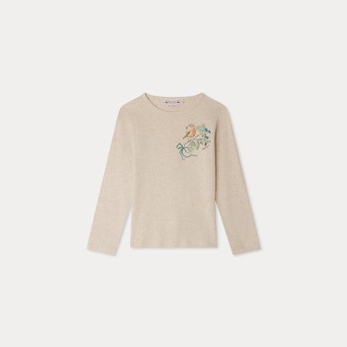 Tidjiane T-shirt with bird print in organic cotton