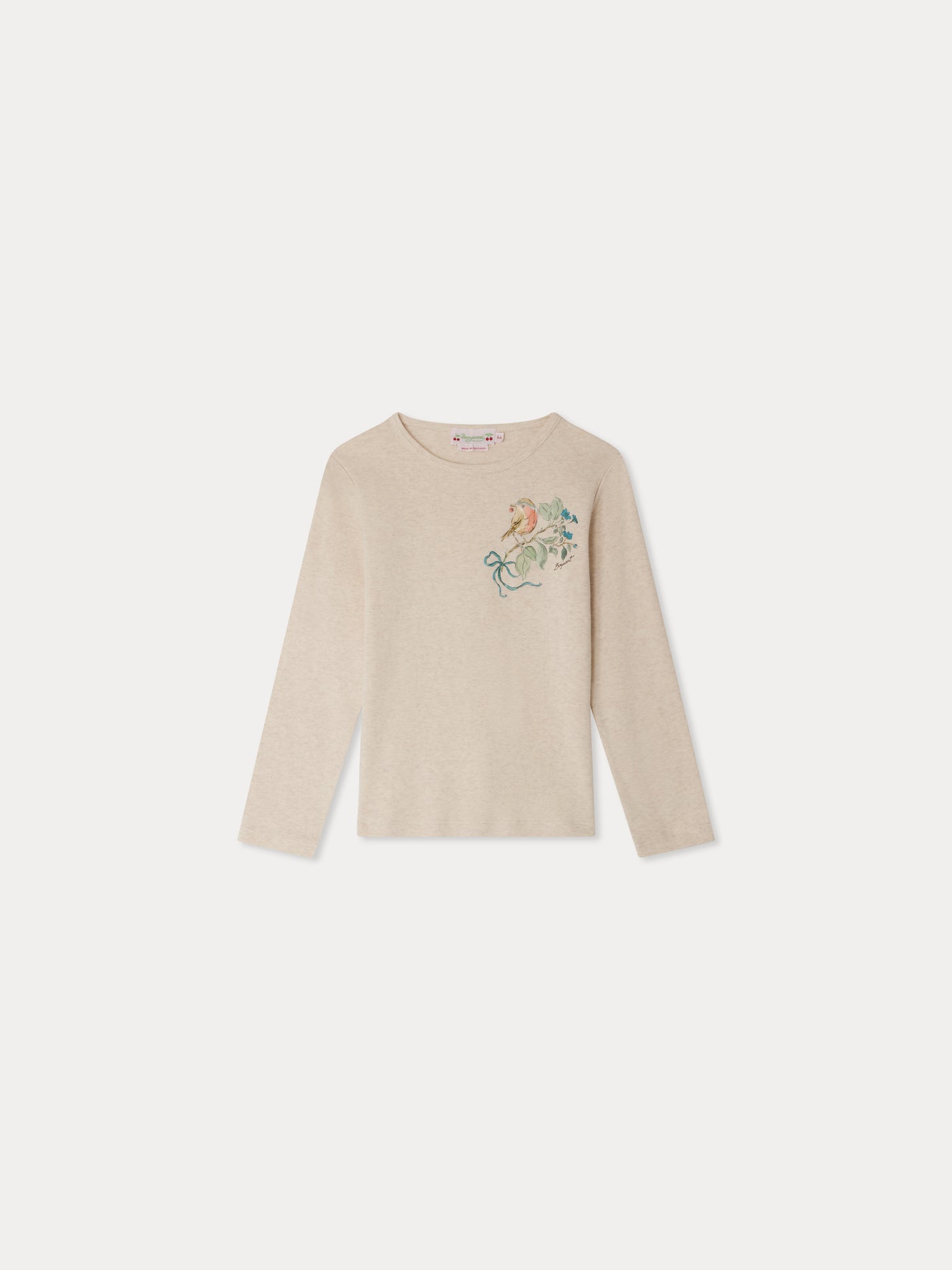 Tidjiane T-shirt with bird print in organic cotton