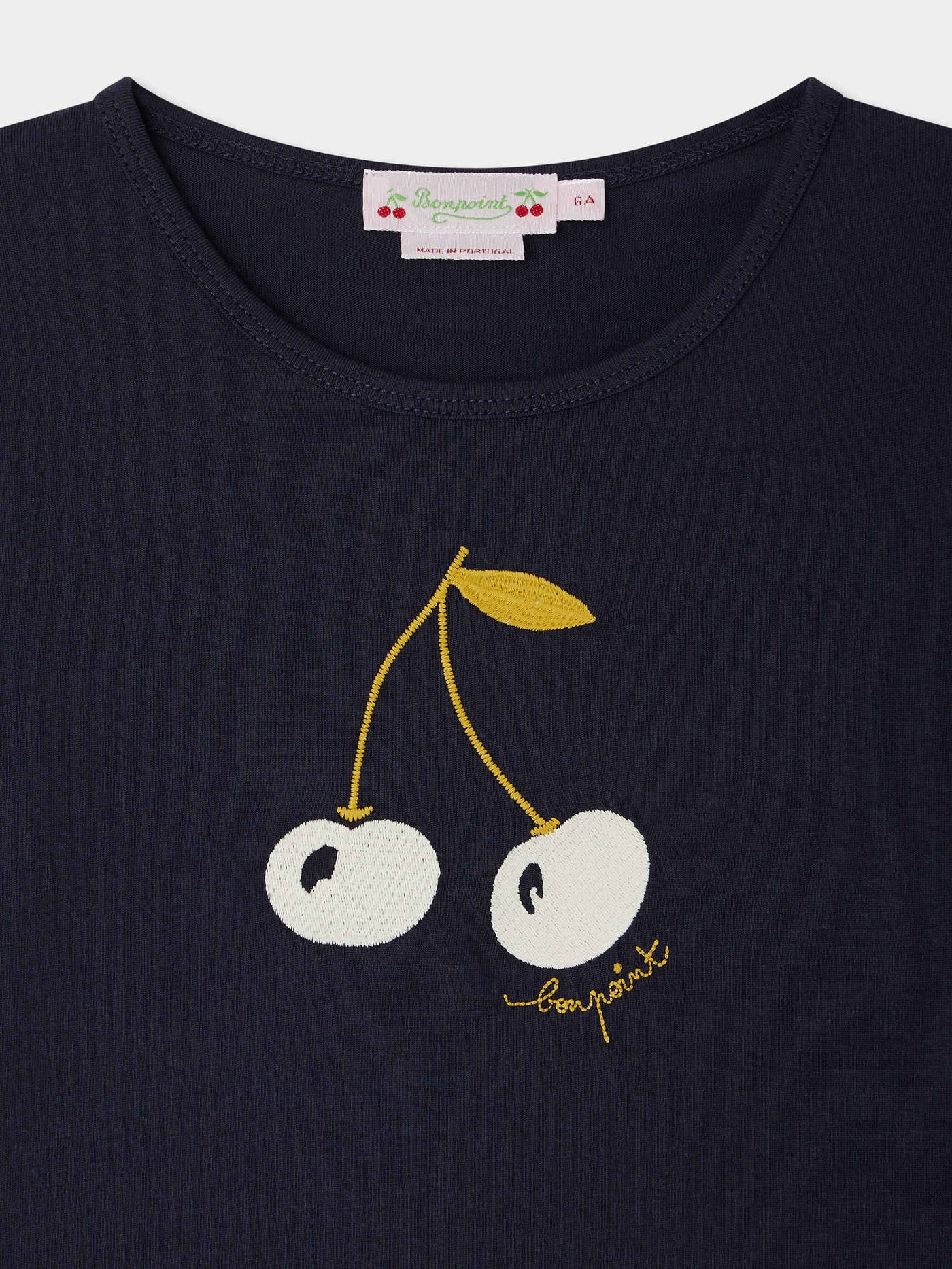 Tidjiane cherry embroidered organic cotton T-shirt