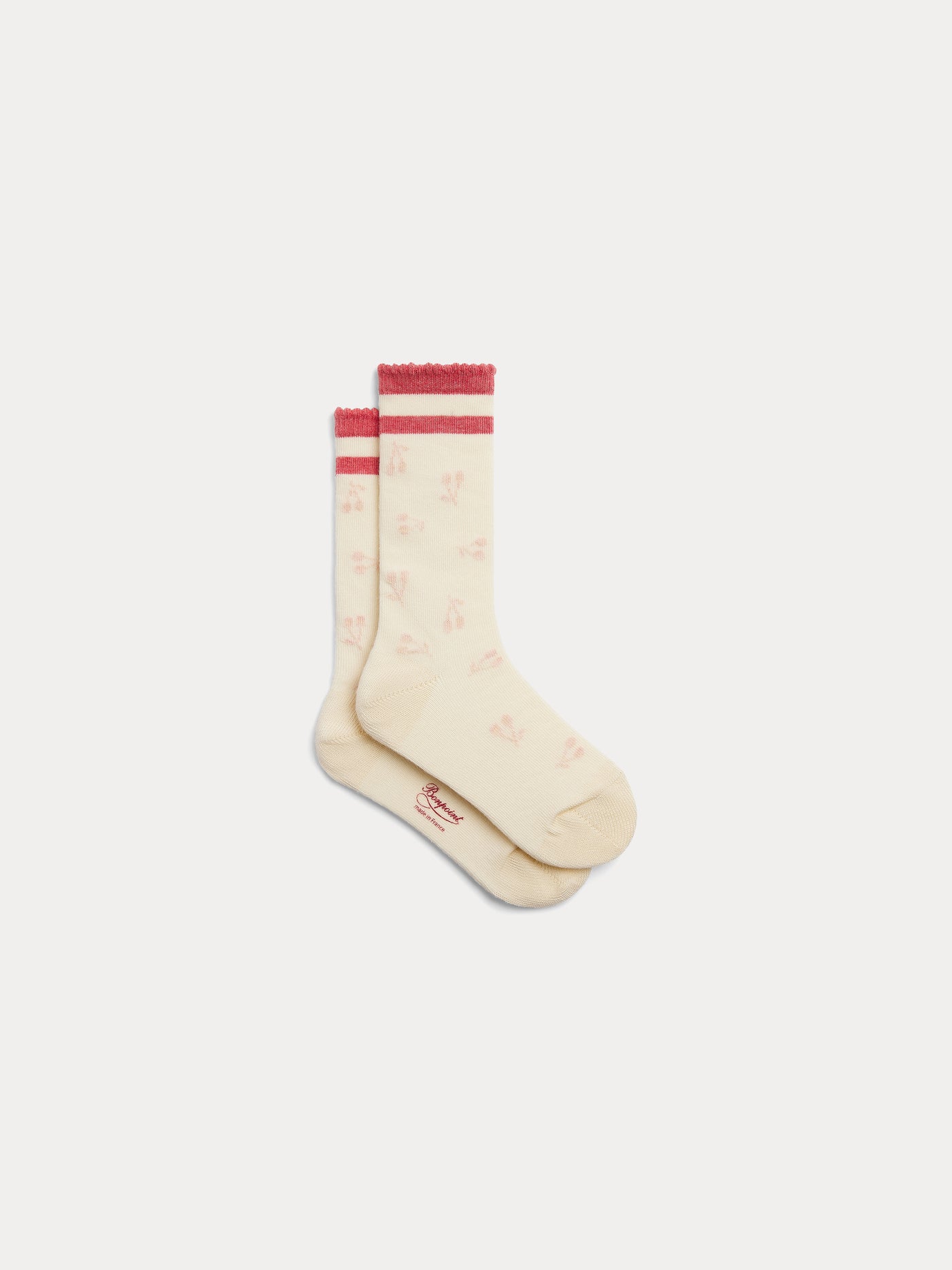 Jome socks in pink cherry jacquard