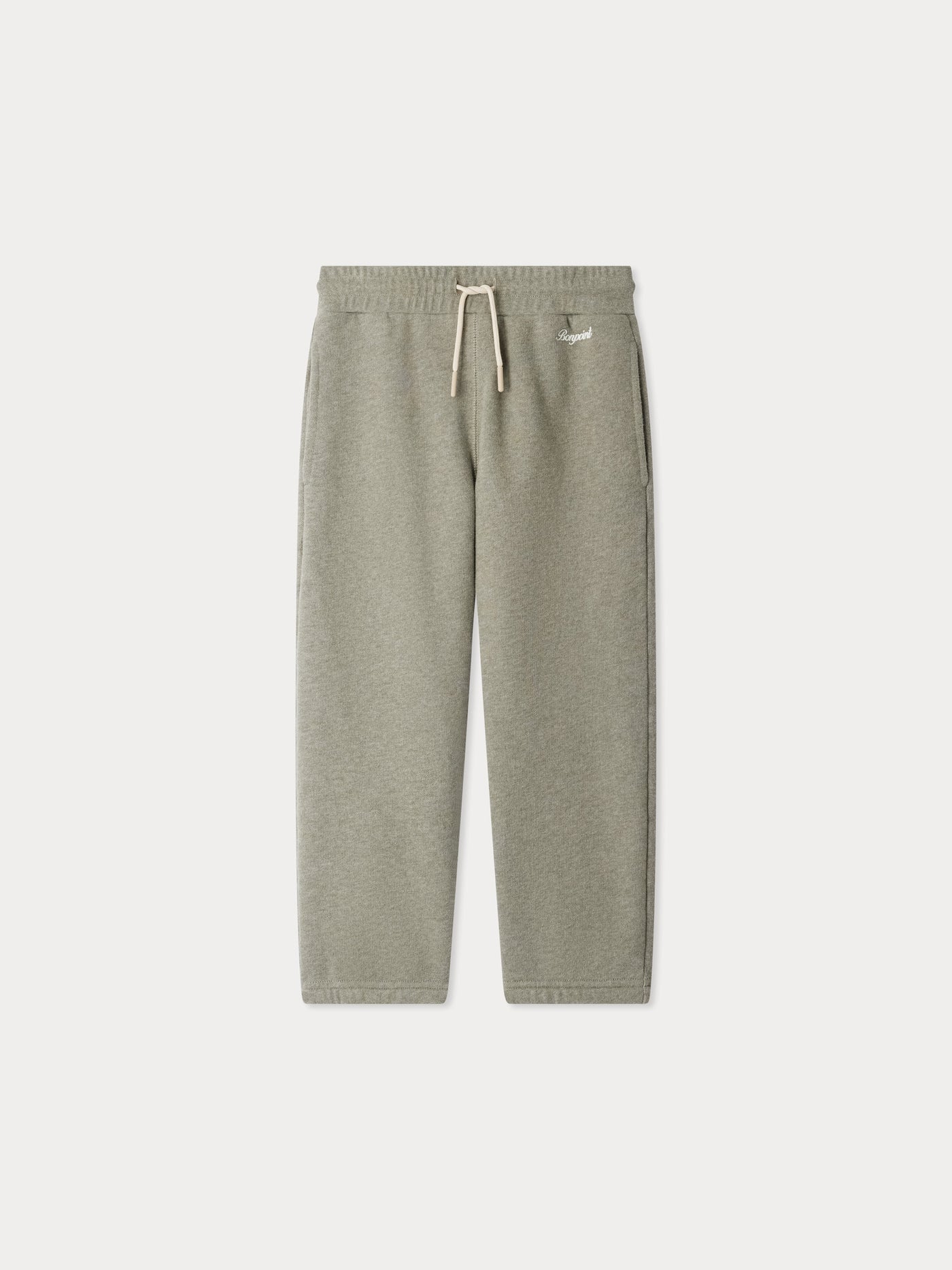 Tidji jogging pants with elasticated waistband in green organic cotton