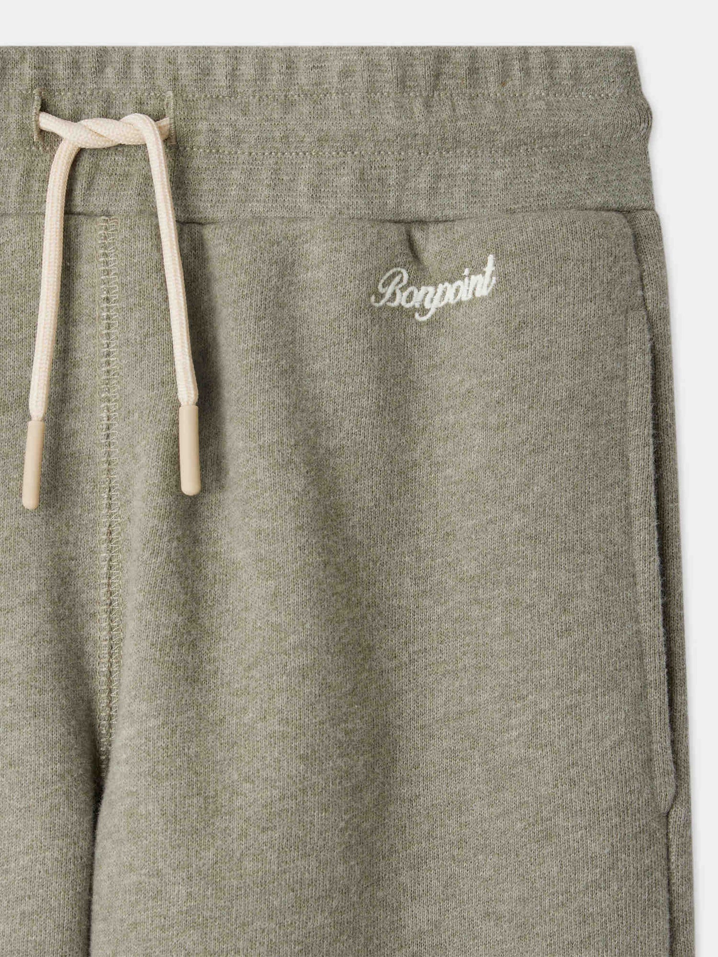 Tidji jogging pants with elasticated waistband in green organic cotton