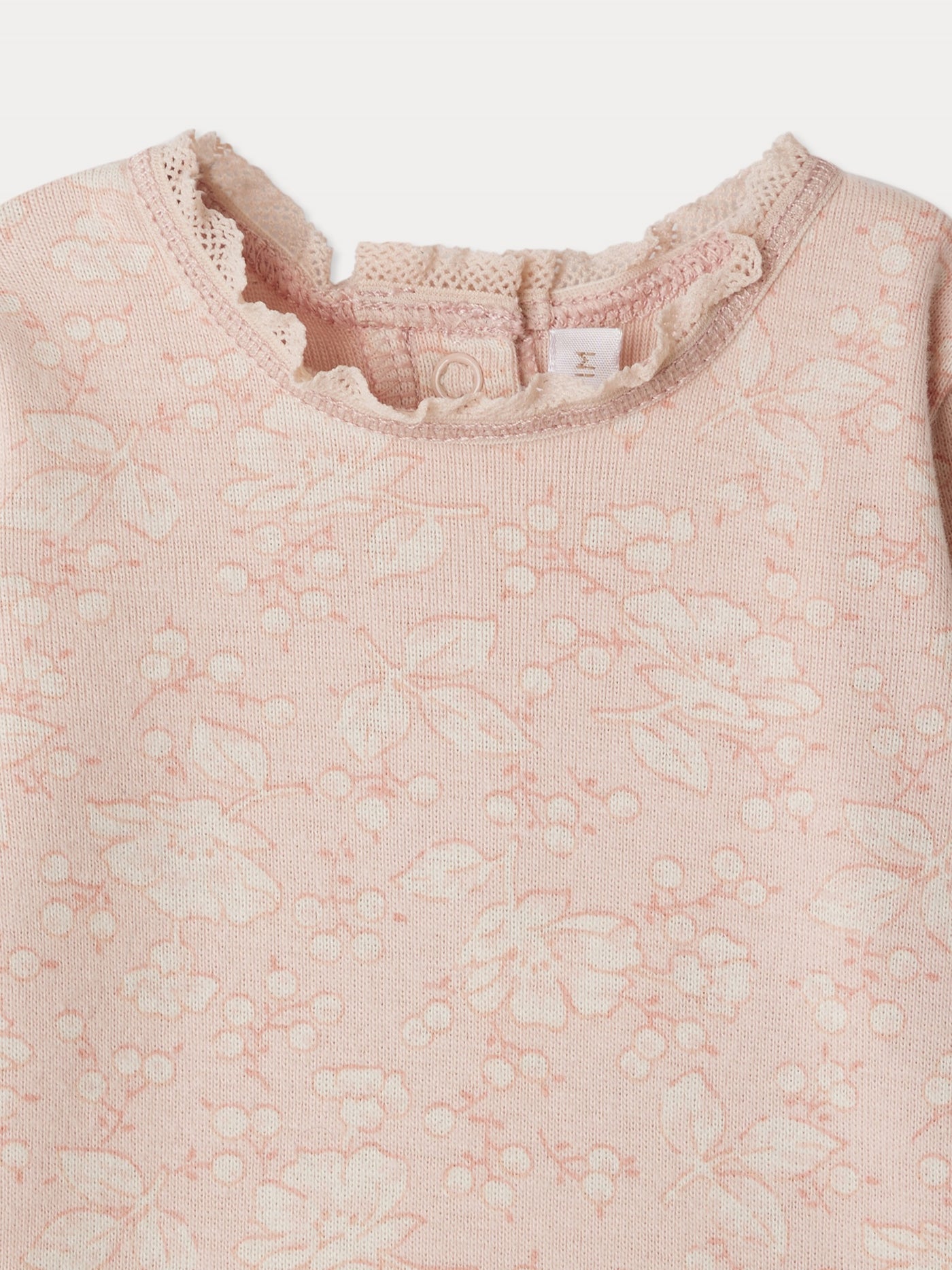 Genna printed set with lace collar in organic cotton