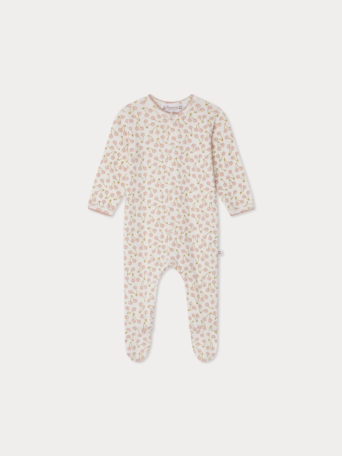 Golco organic cotton cherry print crew neck pajamas
