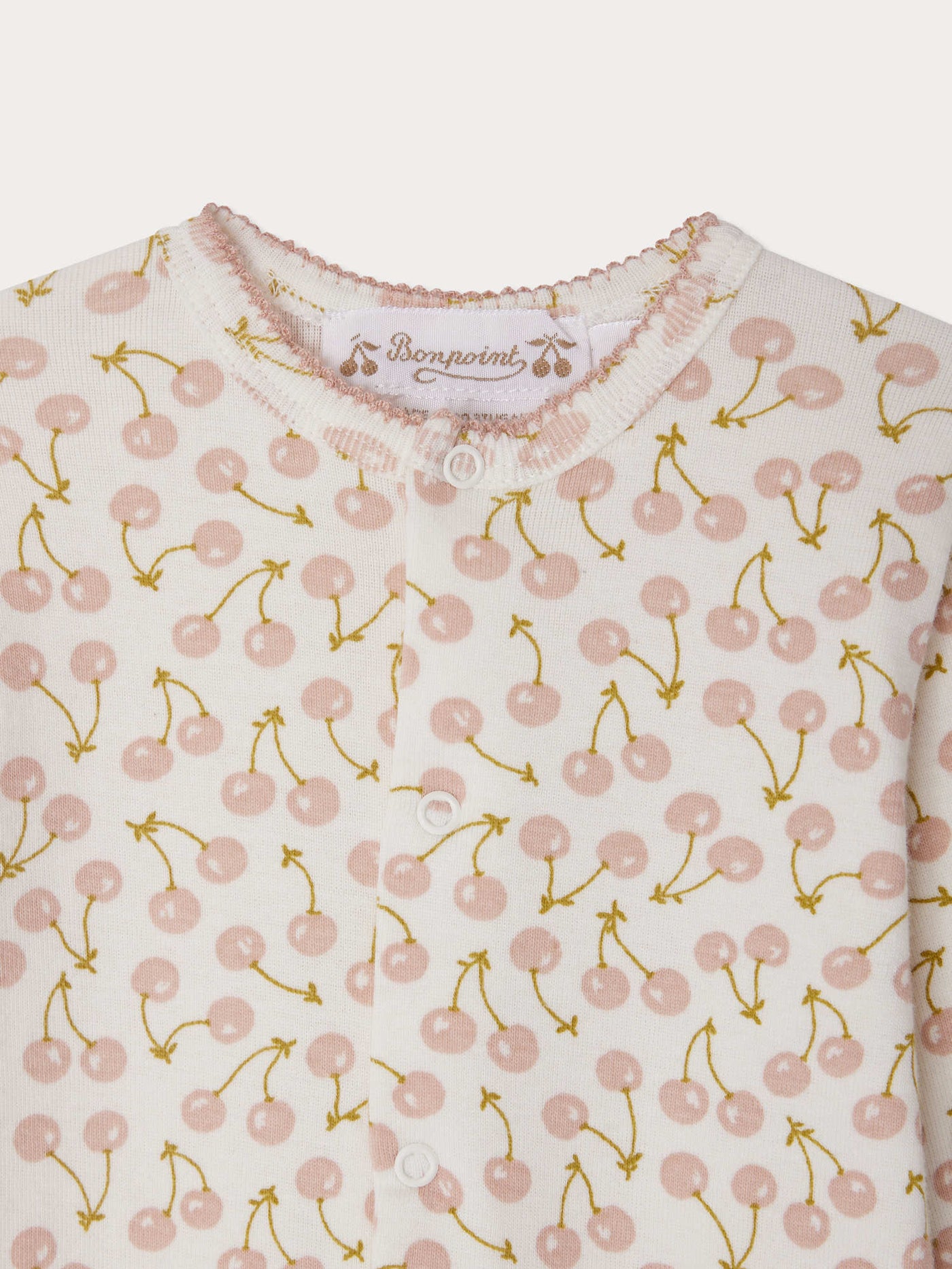 Golco organic cotton cherry print crew neck pajamas