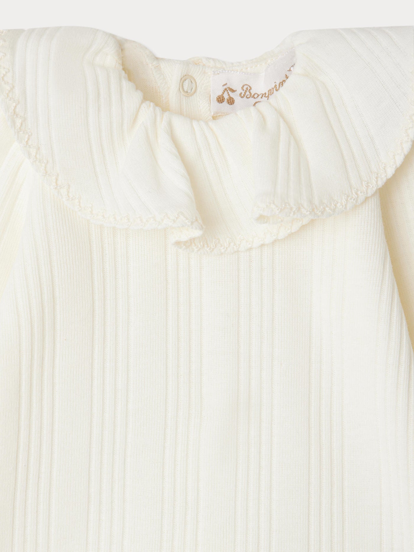 Jelsia set with ruffled collar in organic cotton