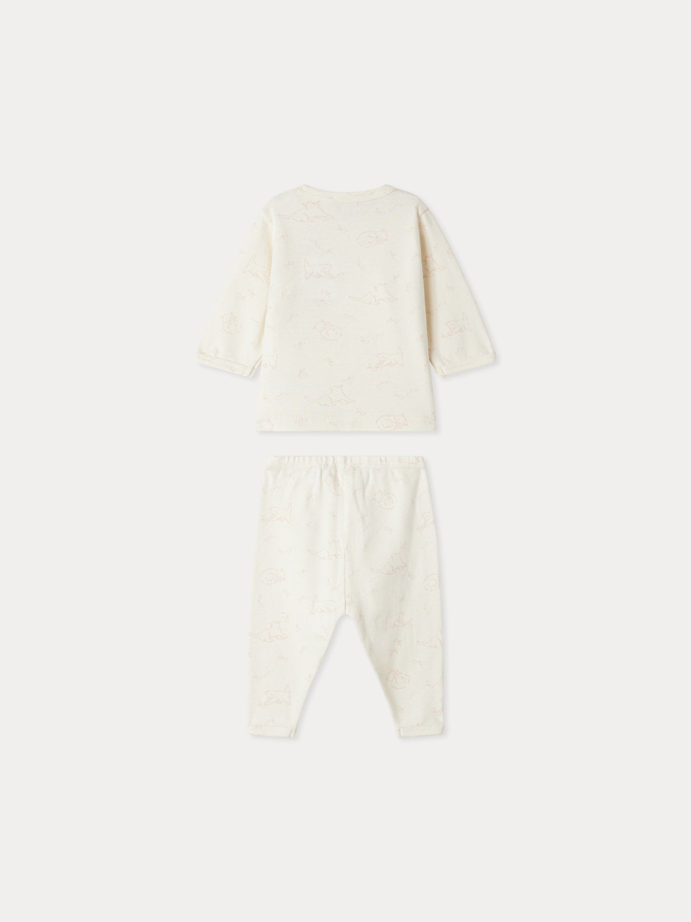 Timao printed V-neck crossover set in organic cotton