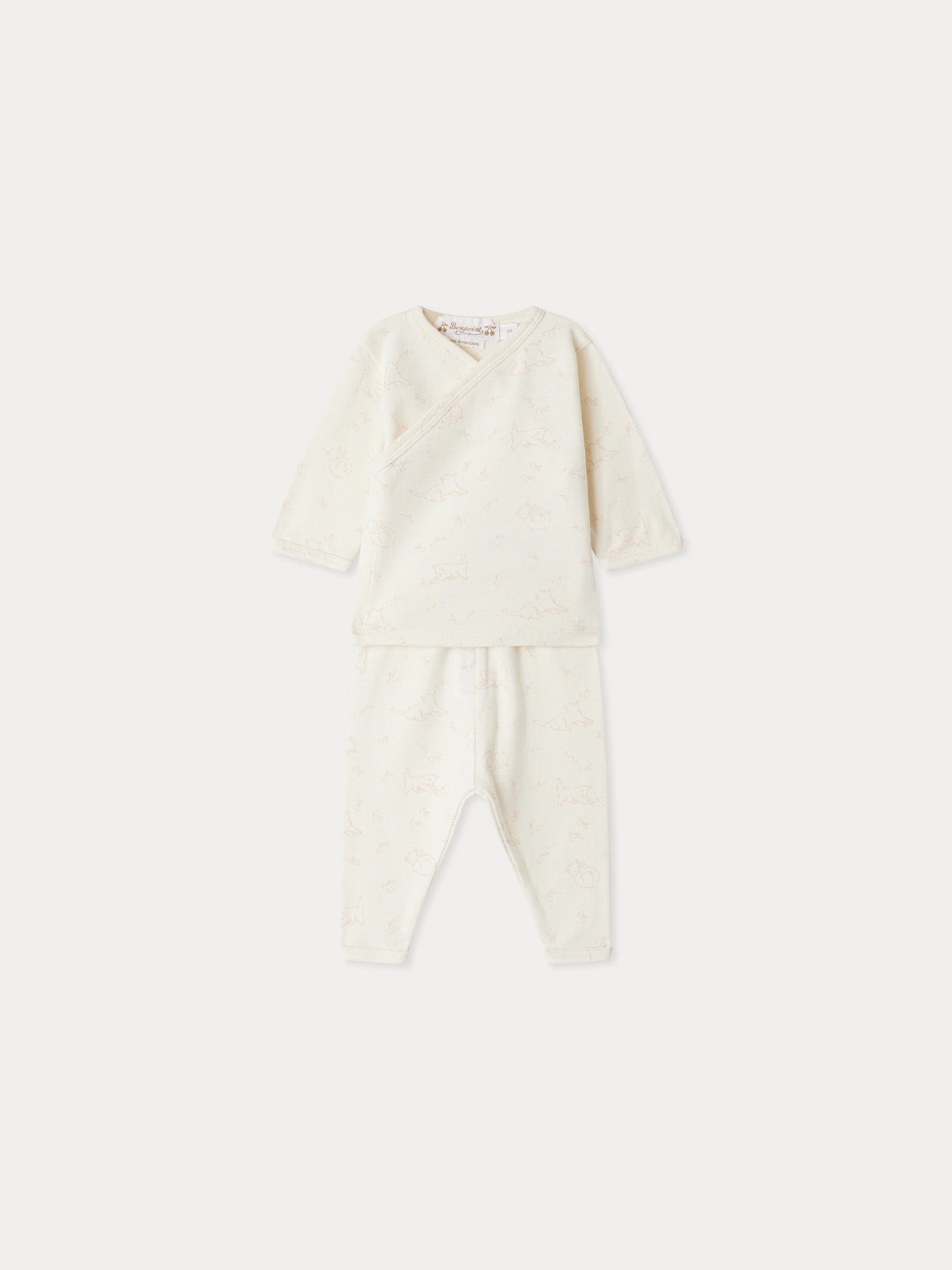Timao organic cotton crossover V-neck set