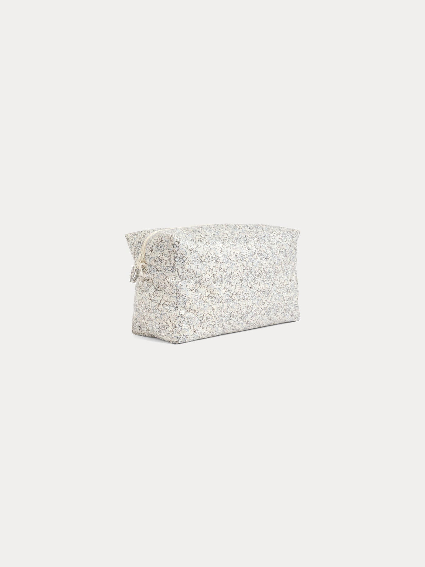 Quilted printed coated cotton pencil case