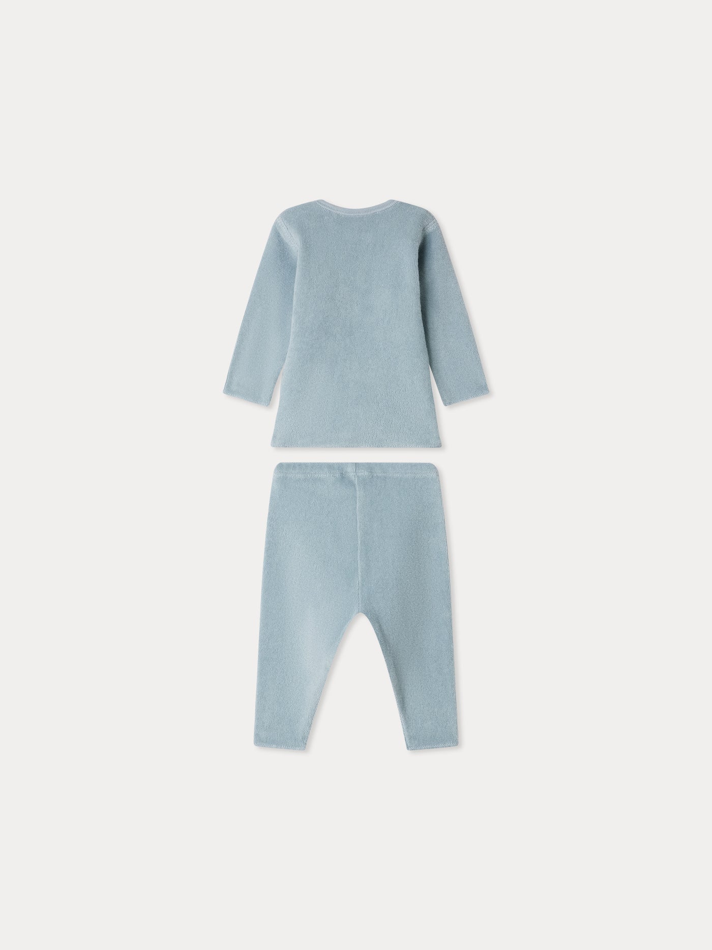 Timi grey American-neck terry set in organic cotton