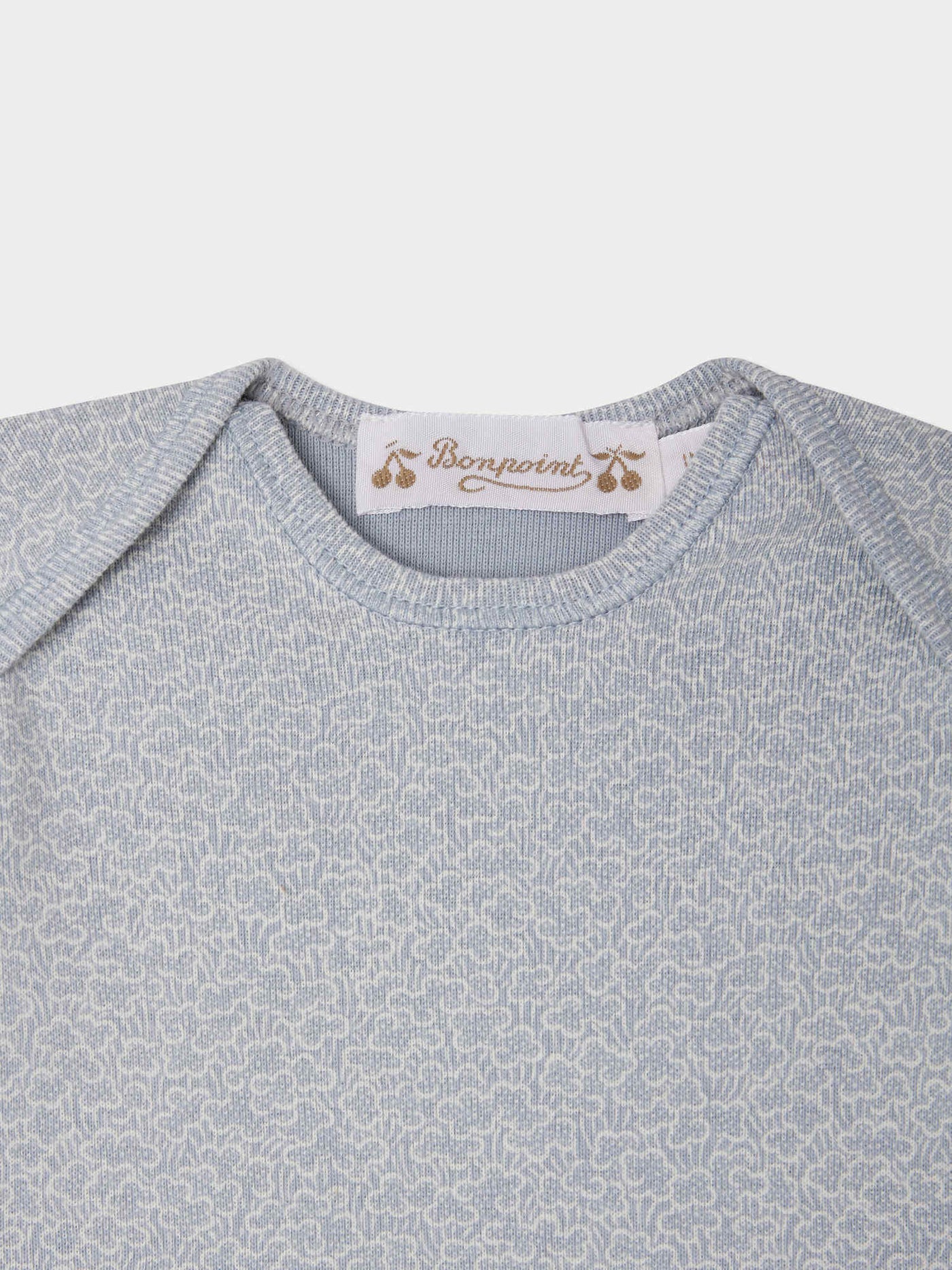 Timi American-neck set with cloud print in organic cotton
