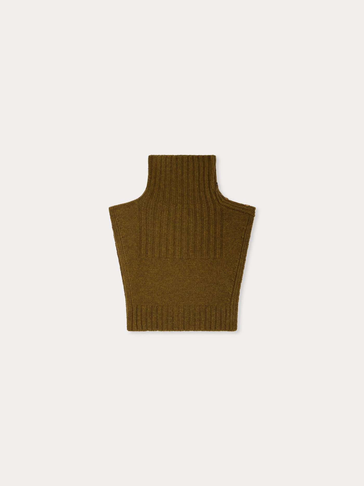 Junau Removable Collar in Khaki Wool